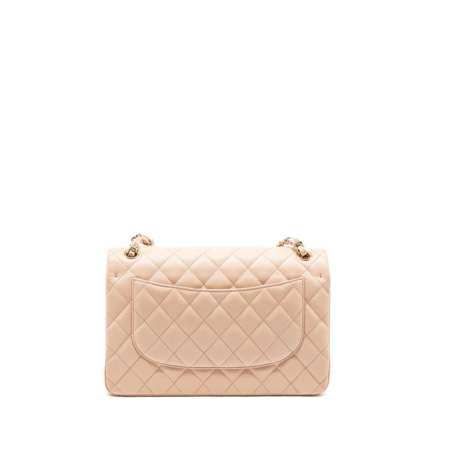 Chanel Jumbo Classic Double Flap Caviar LGHW Beige Shoulder Bag