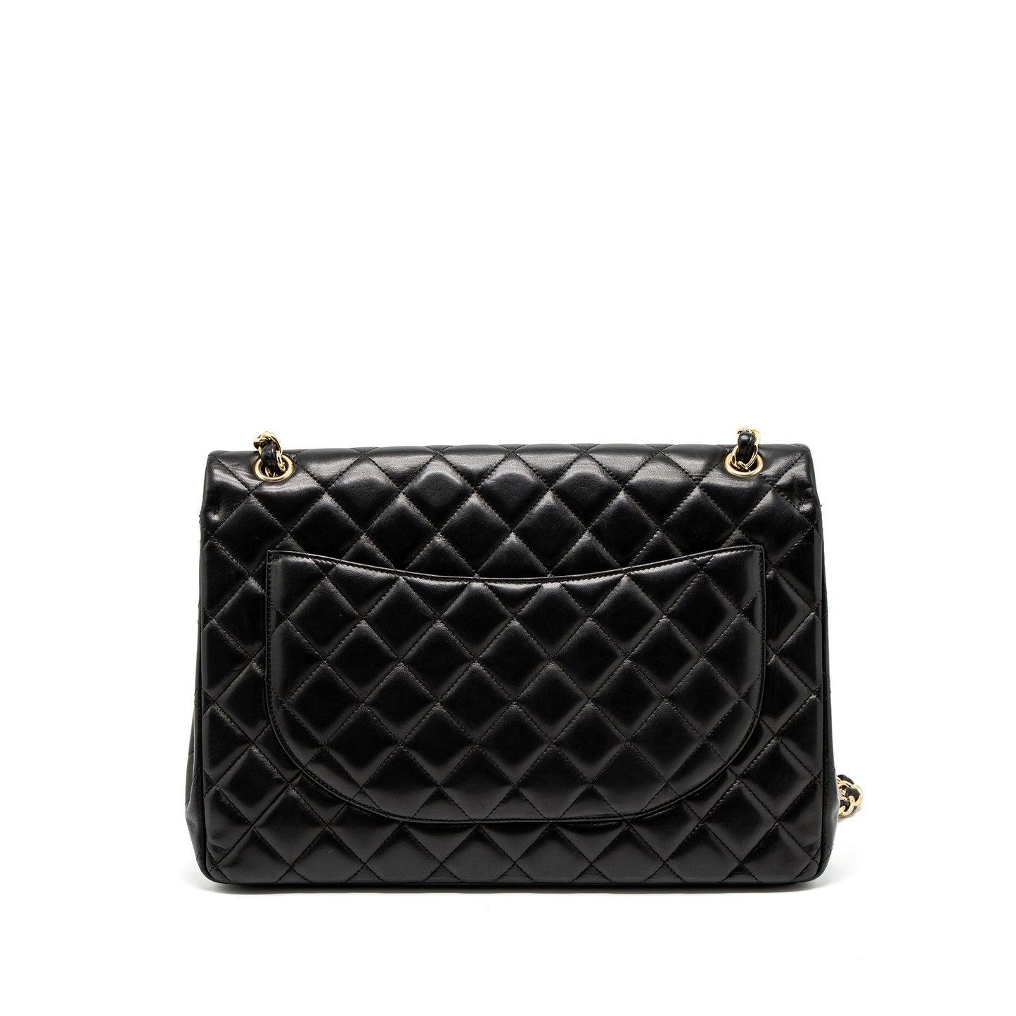 Chanel Maxi Classic Single Flap Lambskin GHW Black Shoulder Bag