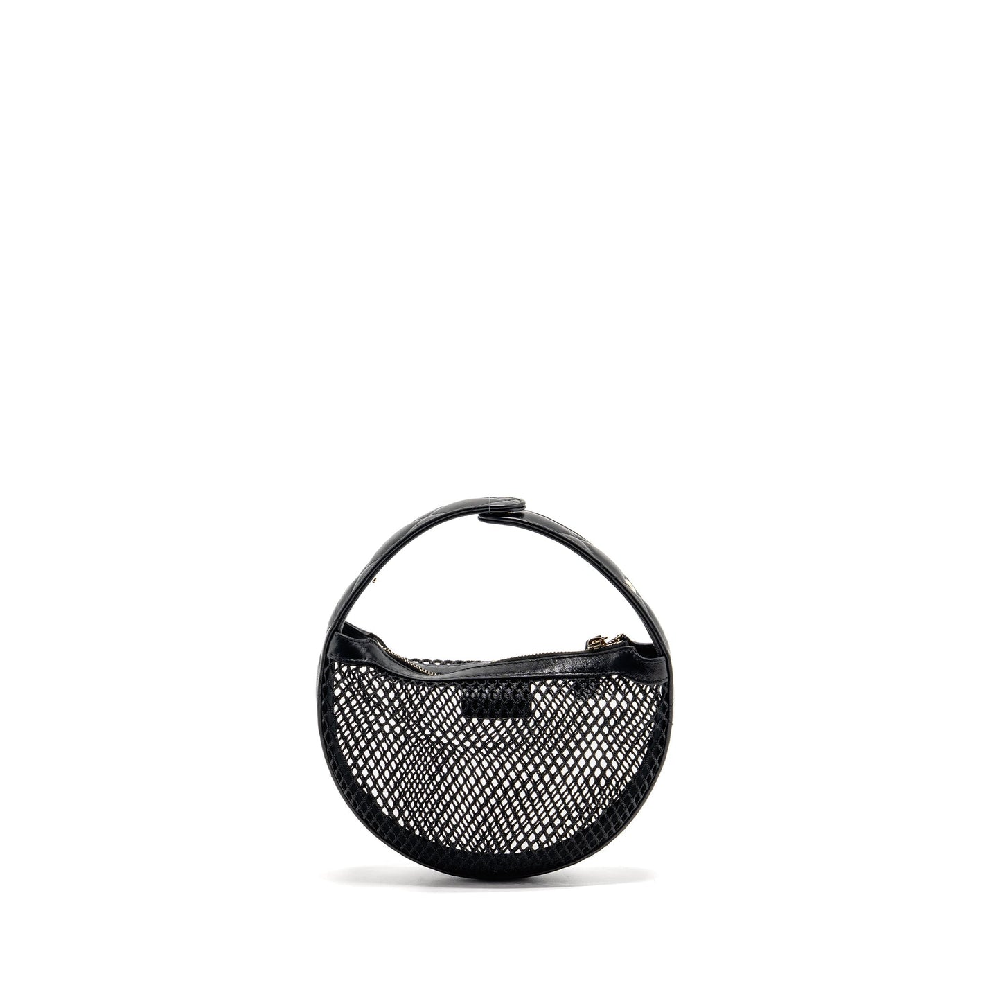 Chanel 25S half moon mesh lambskin LGHW Black Clutch Bag