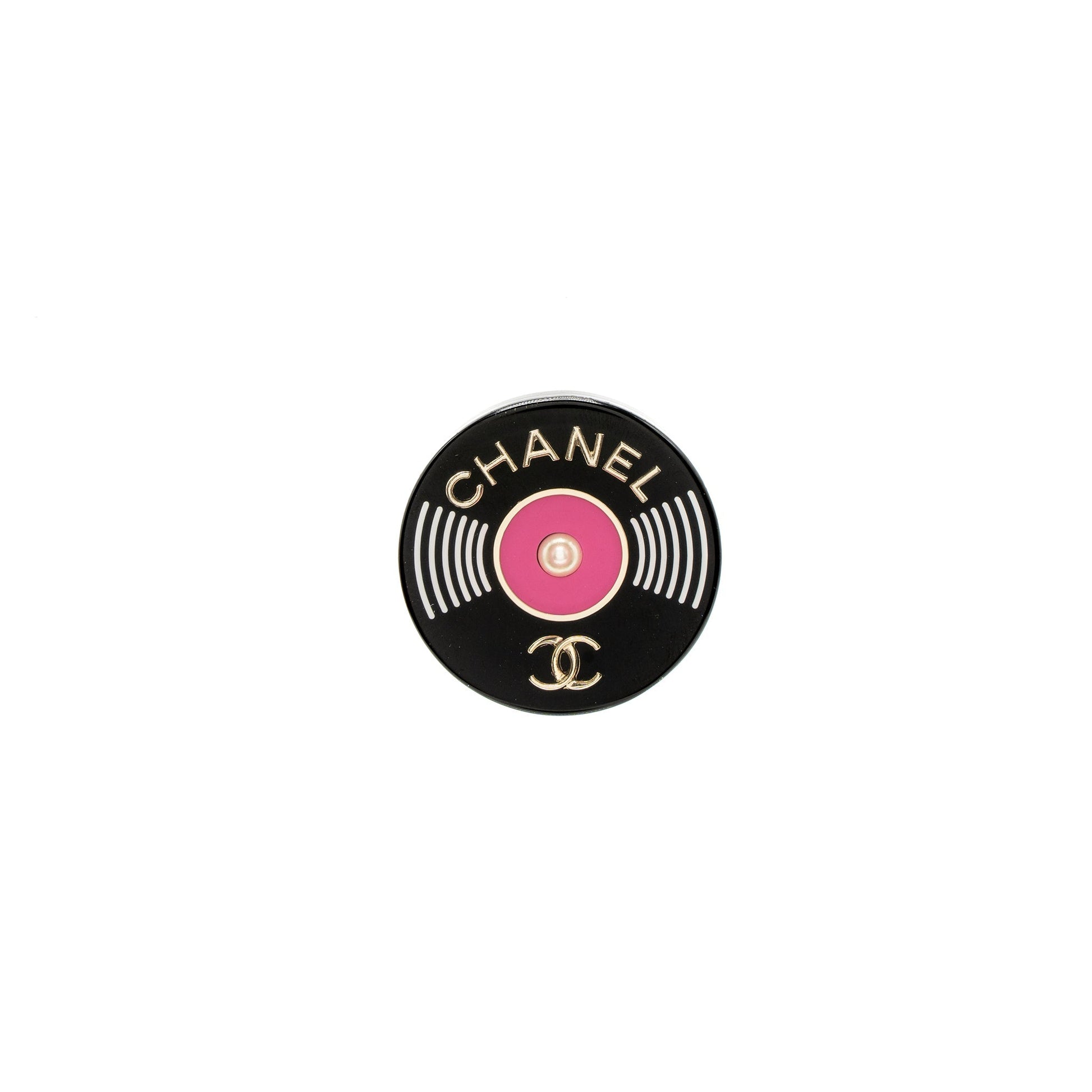 Chanel Round Letter CC Logo Brooch Light Multicolour Gold Handbag