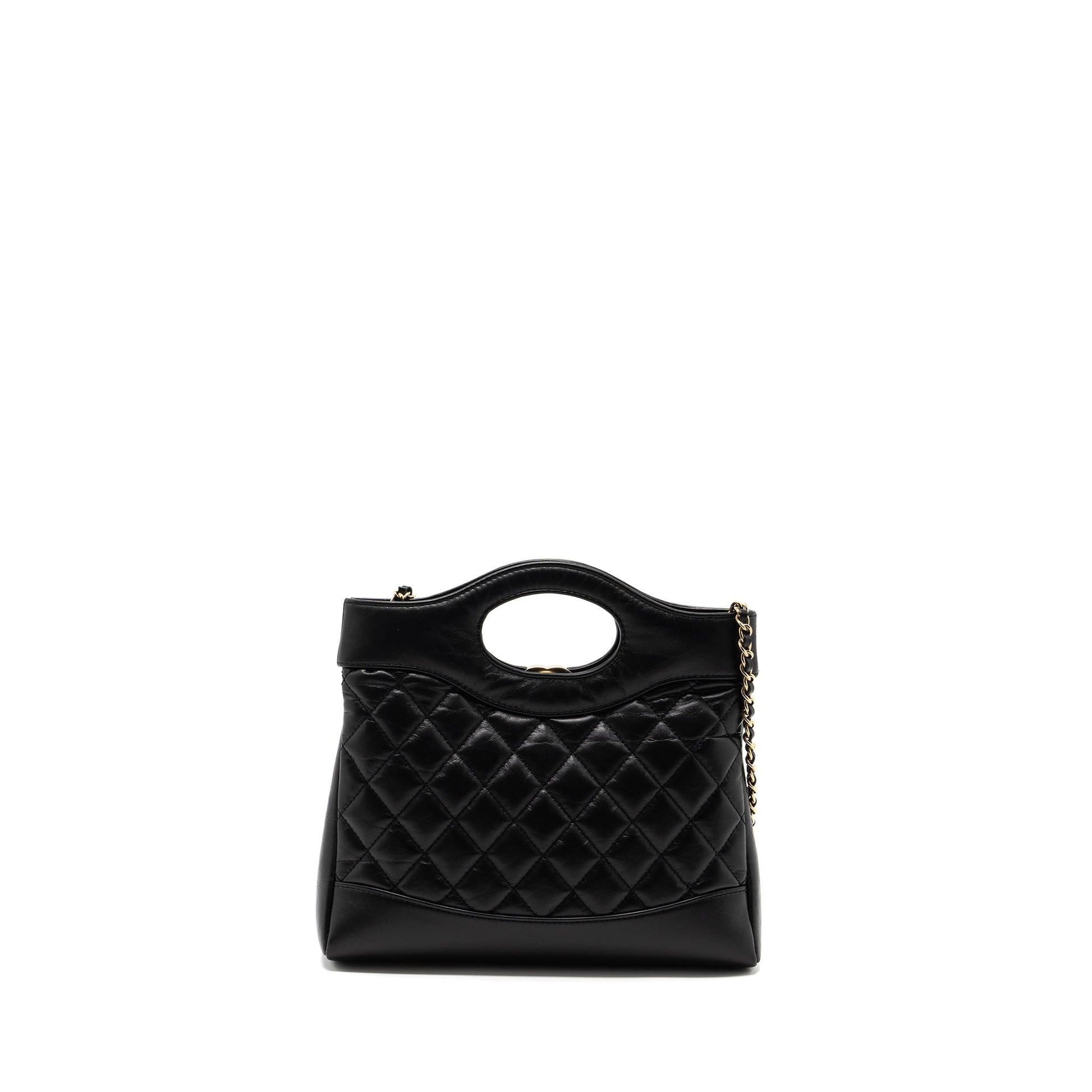 Chanel 23A 31 Calfskin LGHW Microchip Black Mini Bag