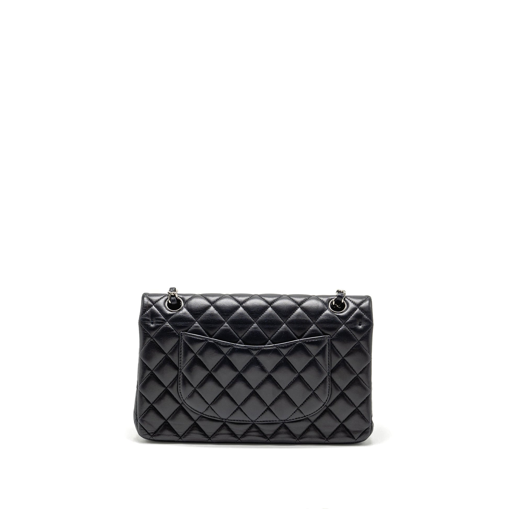 Chanel Classic Double Flap Lambskin Dark SHW Blue Shoulder Bag