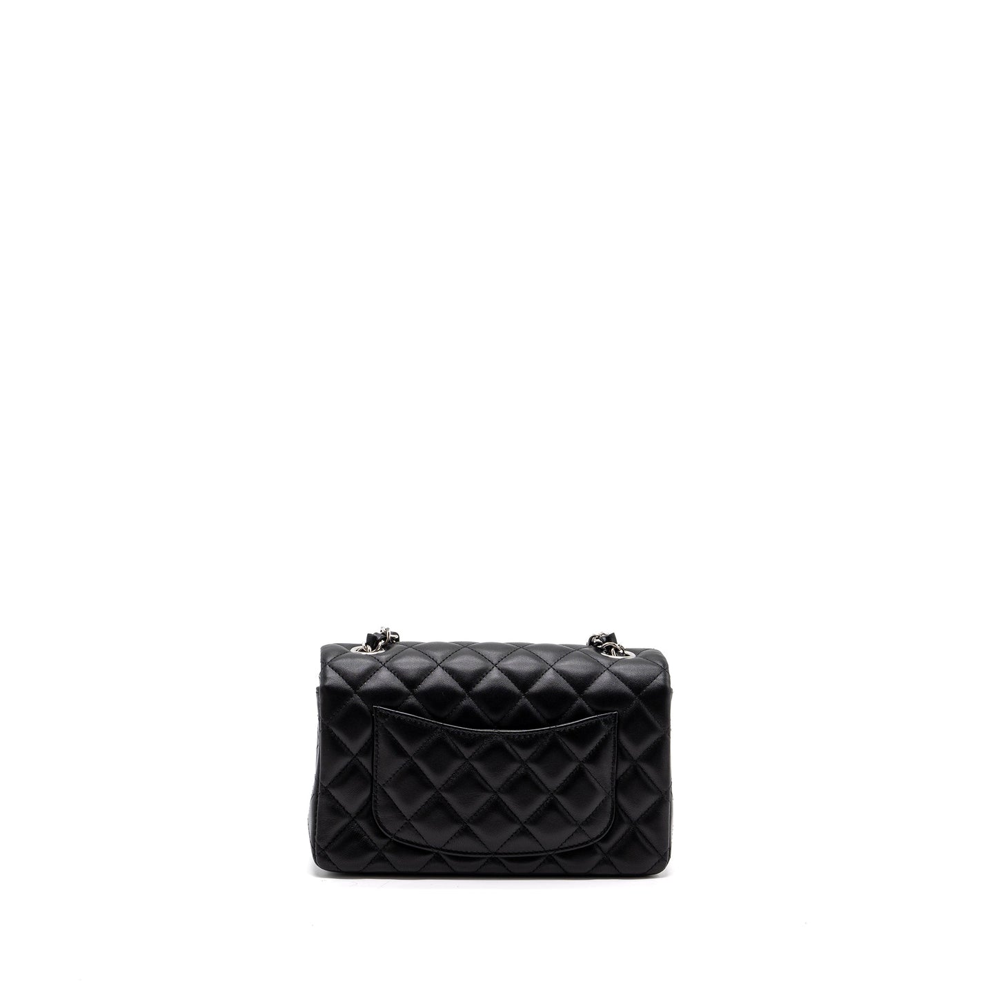 Chanel Classic Rectangular Flap Lambskin SHW microchip Black Shoulder Bag