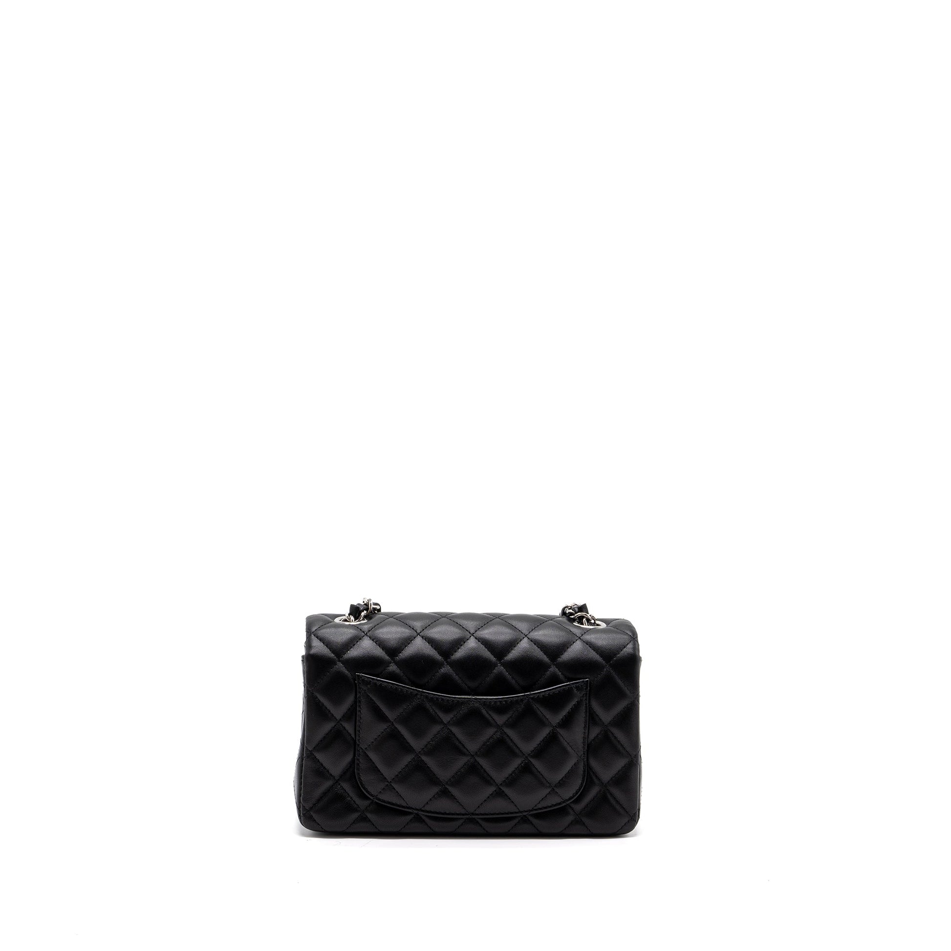 Chanel Classic Rectangular Flap Lambskin SHW microchip Black Shoulder Bag