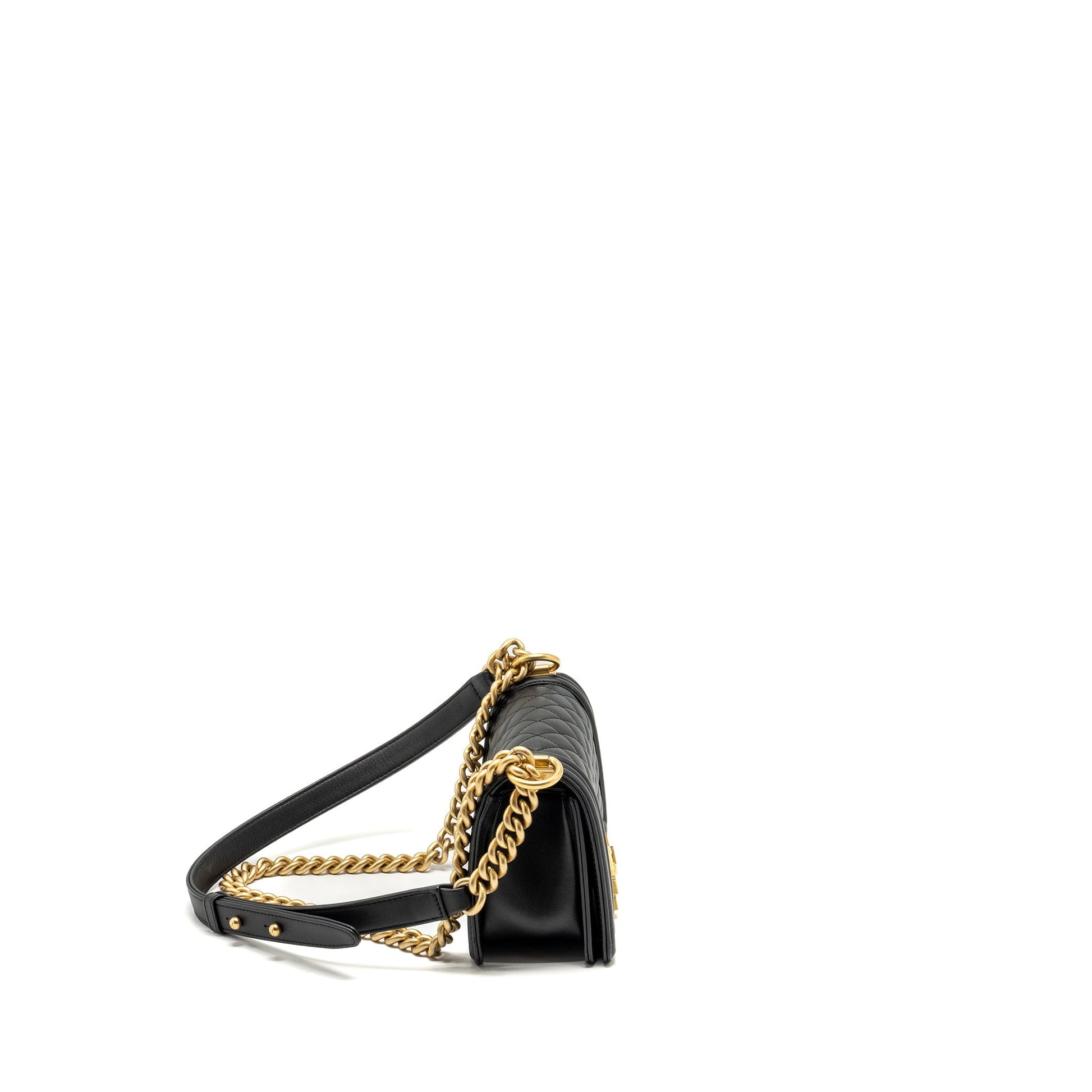 Chanel Boy Calfskin GHW microchip Black Small Handbag