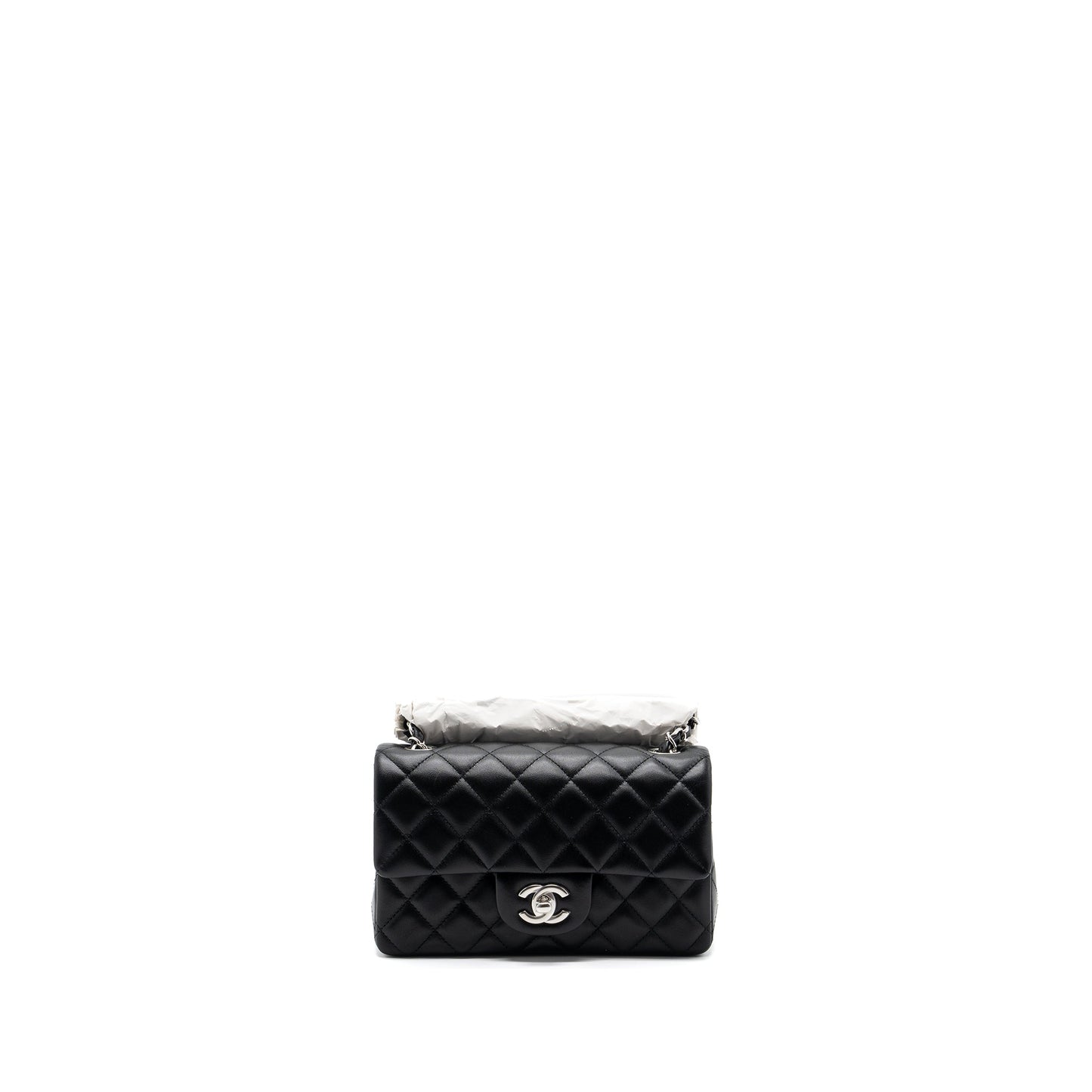 Chanel rectangular flap lambskin SHW microchip Black Shoulder Bag Microchip 2
