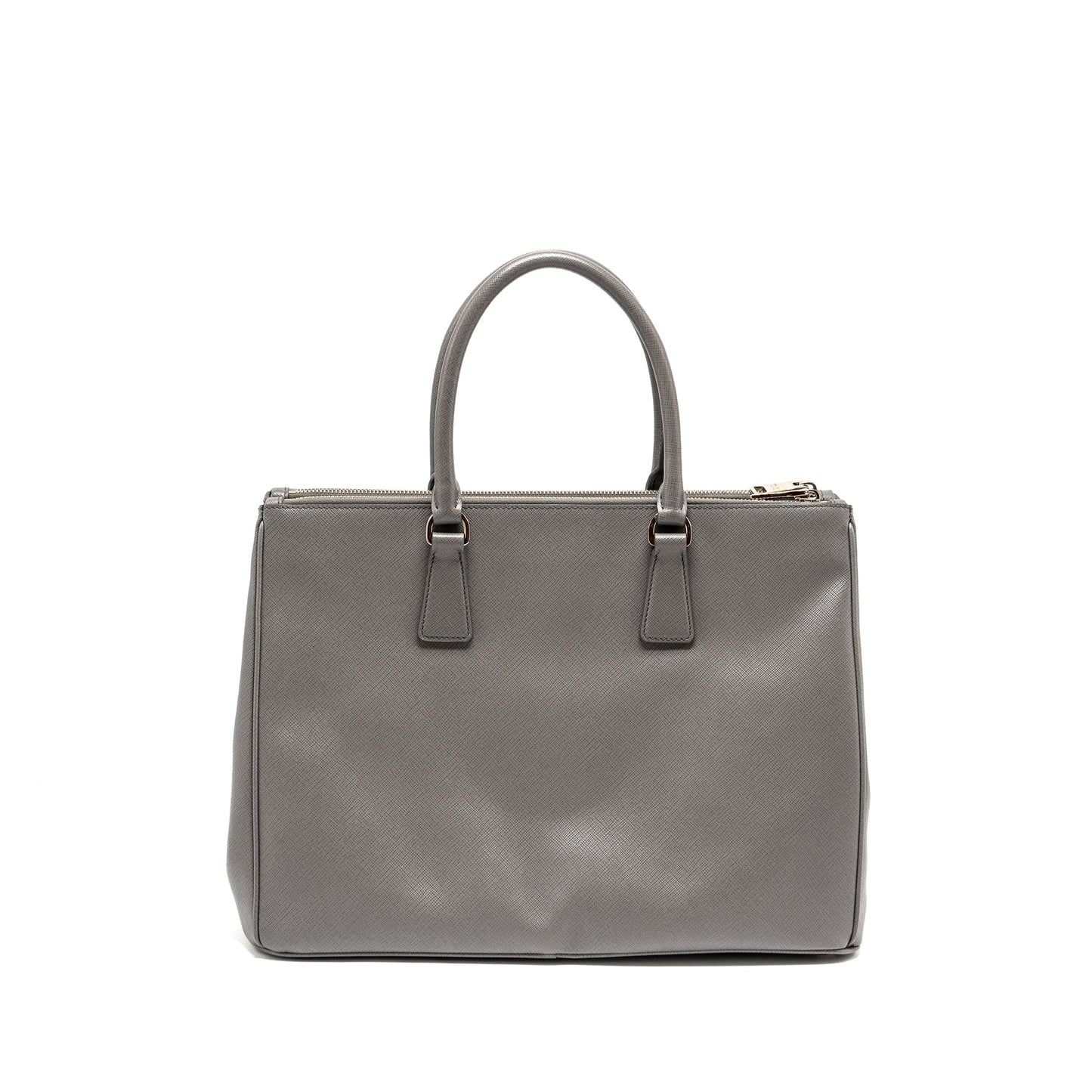 Prada Galleria Saffiano Tote Purse Calfskin Grey Handbag Tote Bag