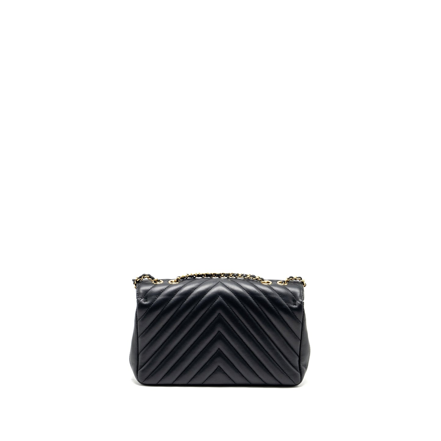 Chanel Seasonal Chevron Flap Calfskin Dark Navy Shoulder Bag