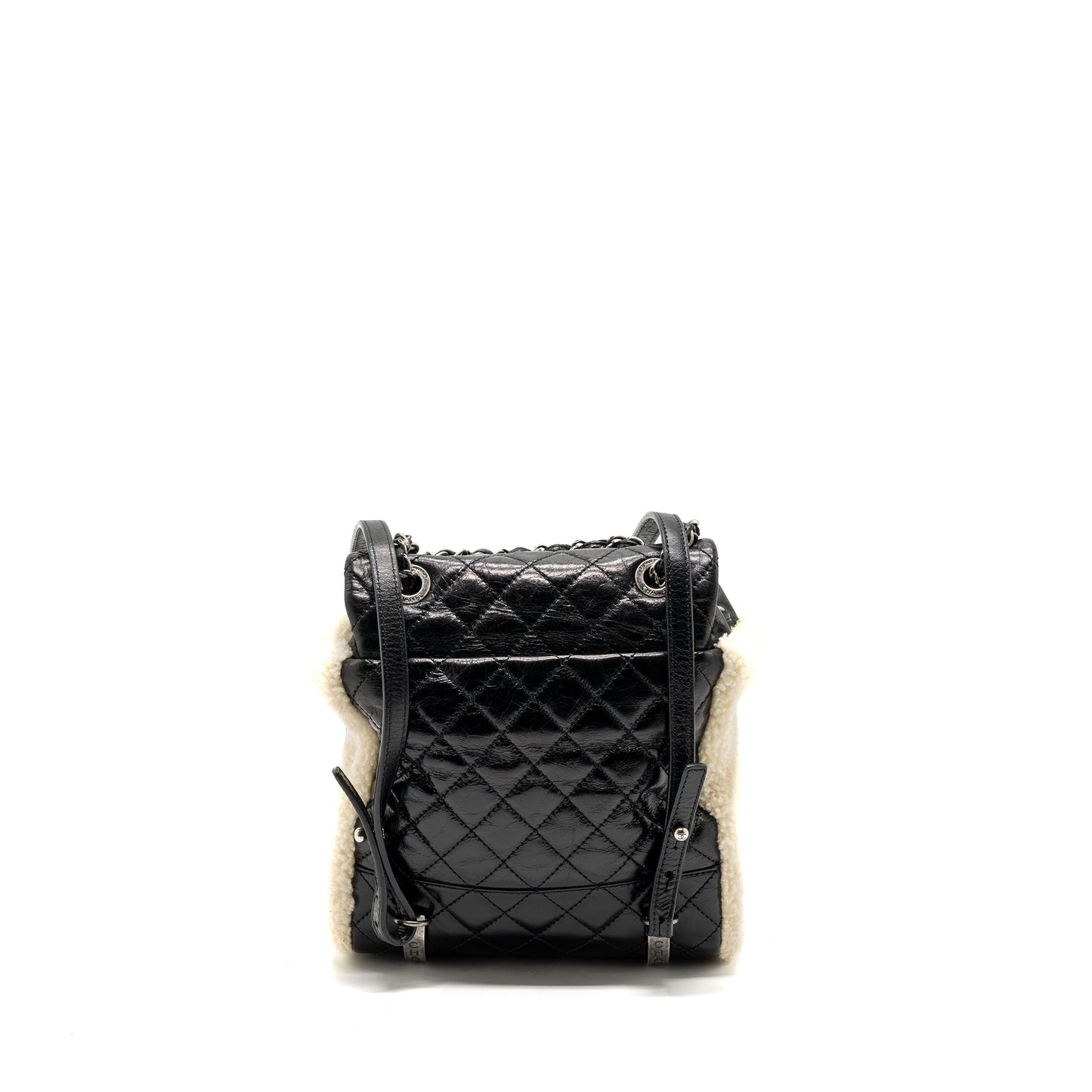 Chanel mountain backpack quilted calfskin shearling ruthenium Multicolor Multicolour Small
