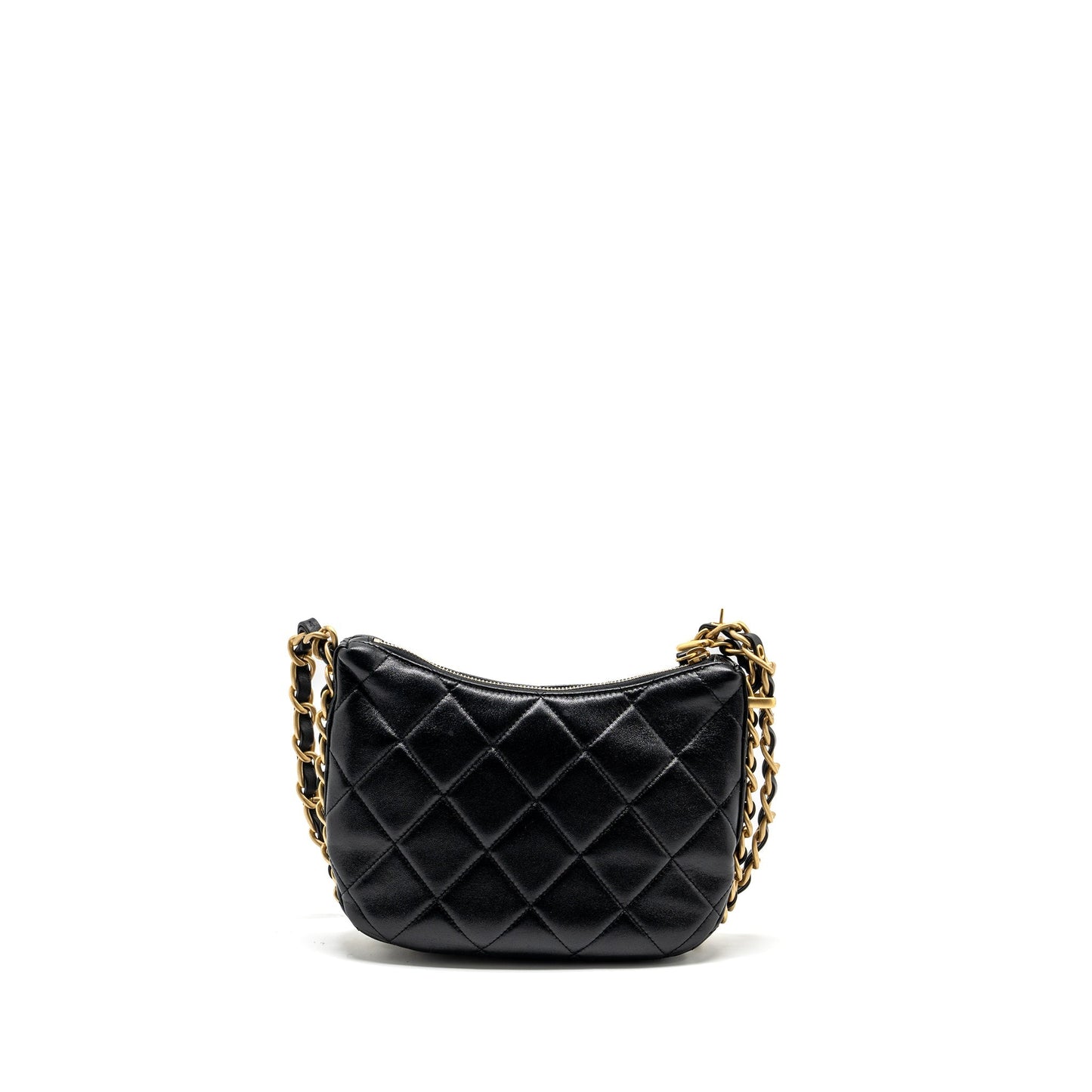 Chanel 23K hobo adjustable lambkin GHW microchip Black Shoulder Bag