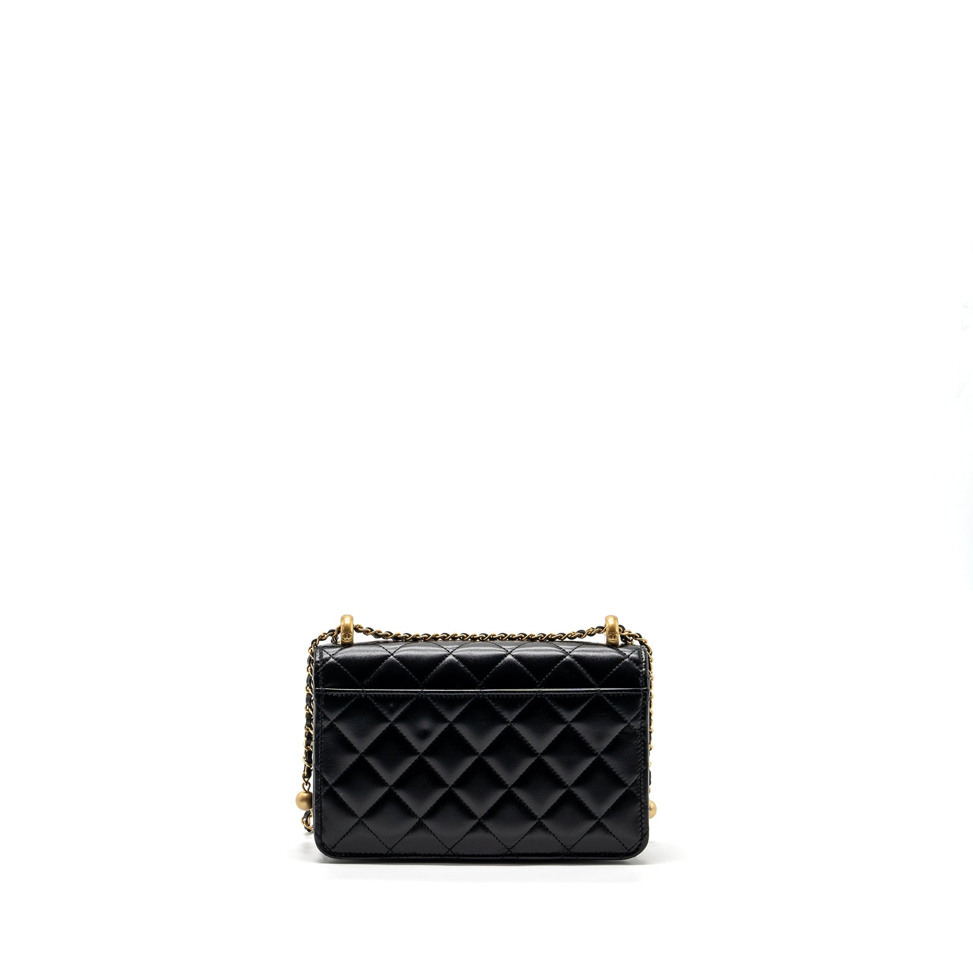 Chanel 24C Crush on calfskin GHW microchip Black Gold Wallet Case