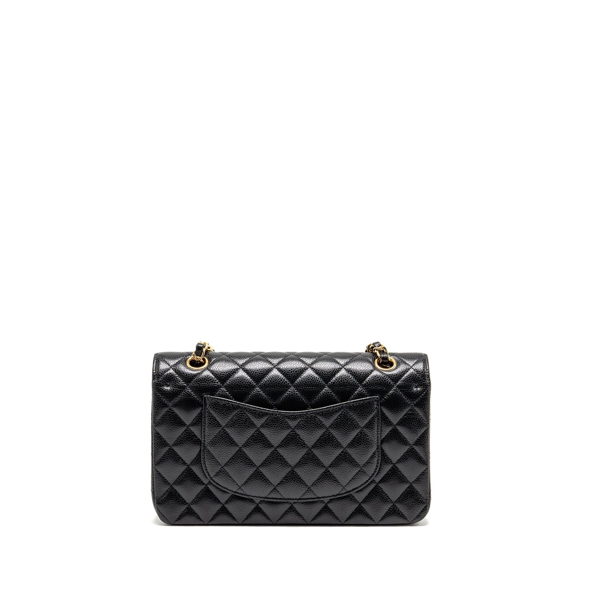 Chanel Classic Double Flap Caviar GHW Black Shoulder Bag 17
