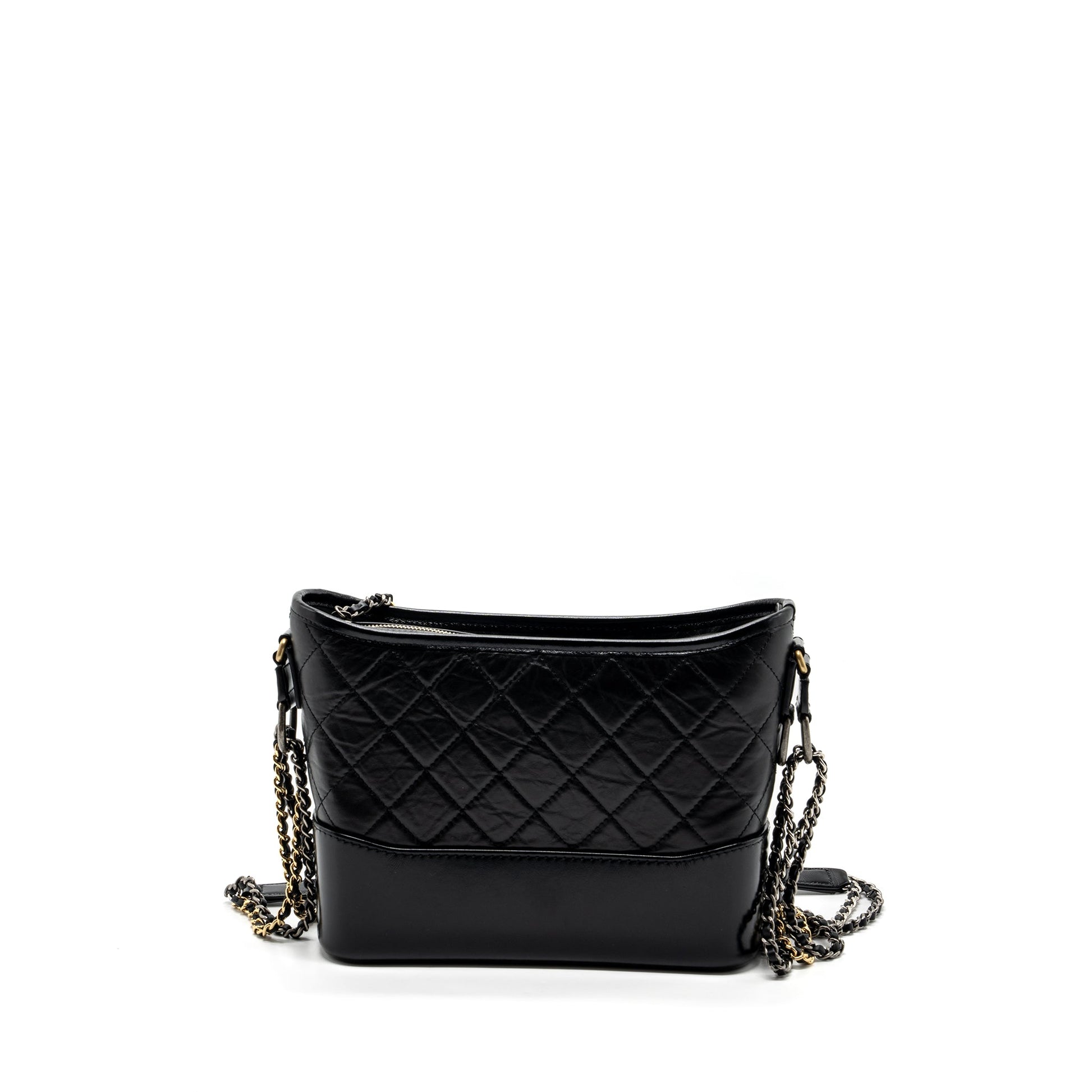 Chanel new Gabrielle hobo calfskin hardware microchip Multicolour Black Shoulder Bag