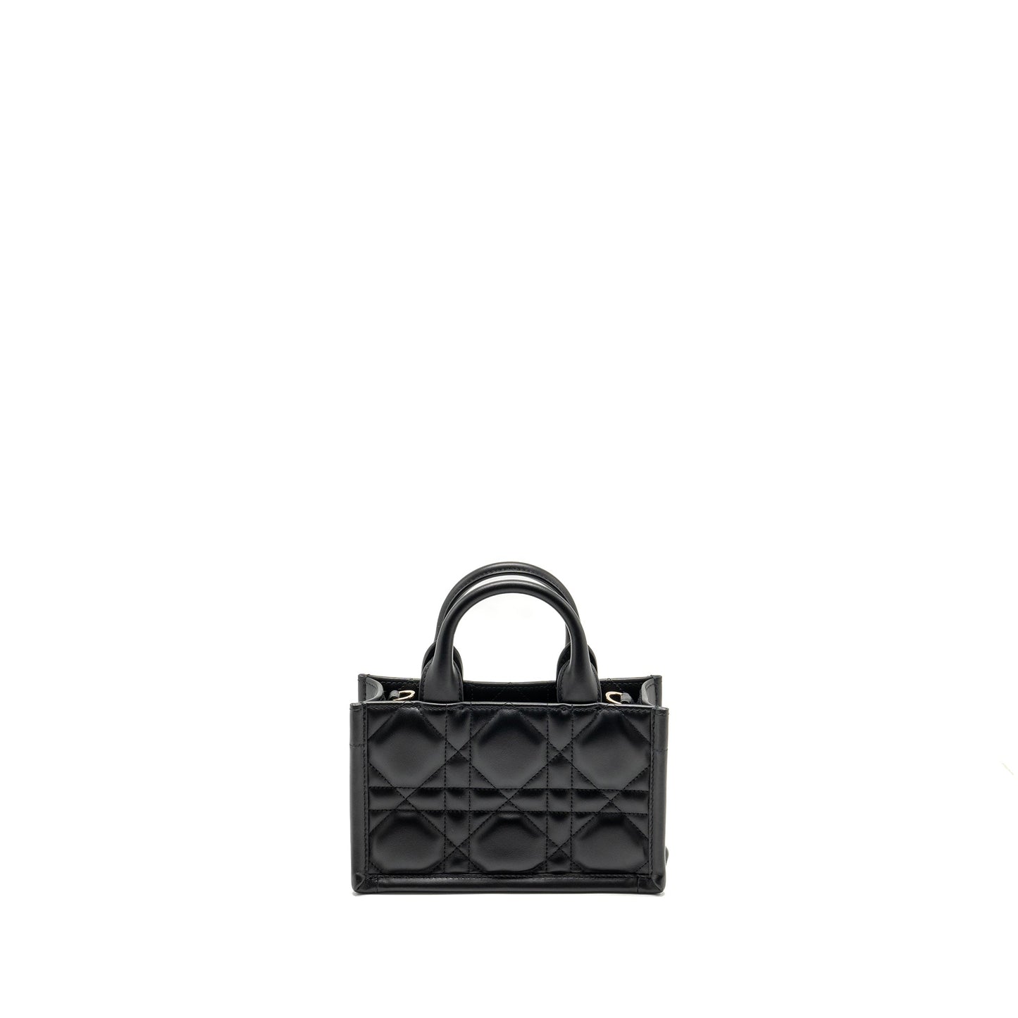 Dior amour Book Tote Macrocannage Calfksin Handbag Black Mini Tote Bag