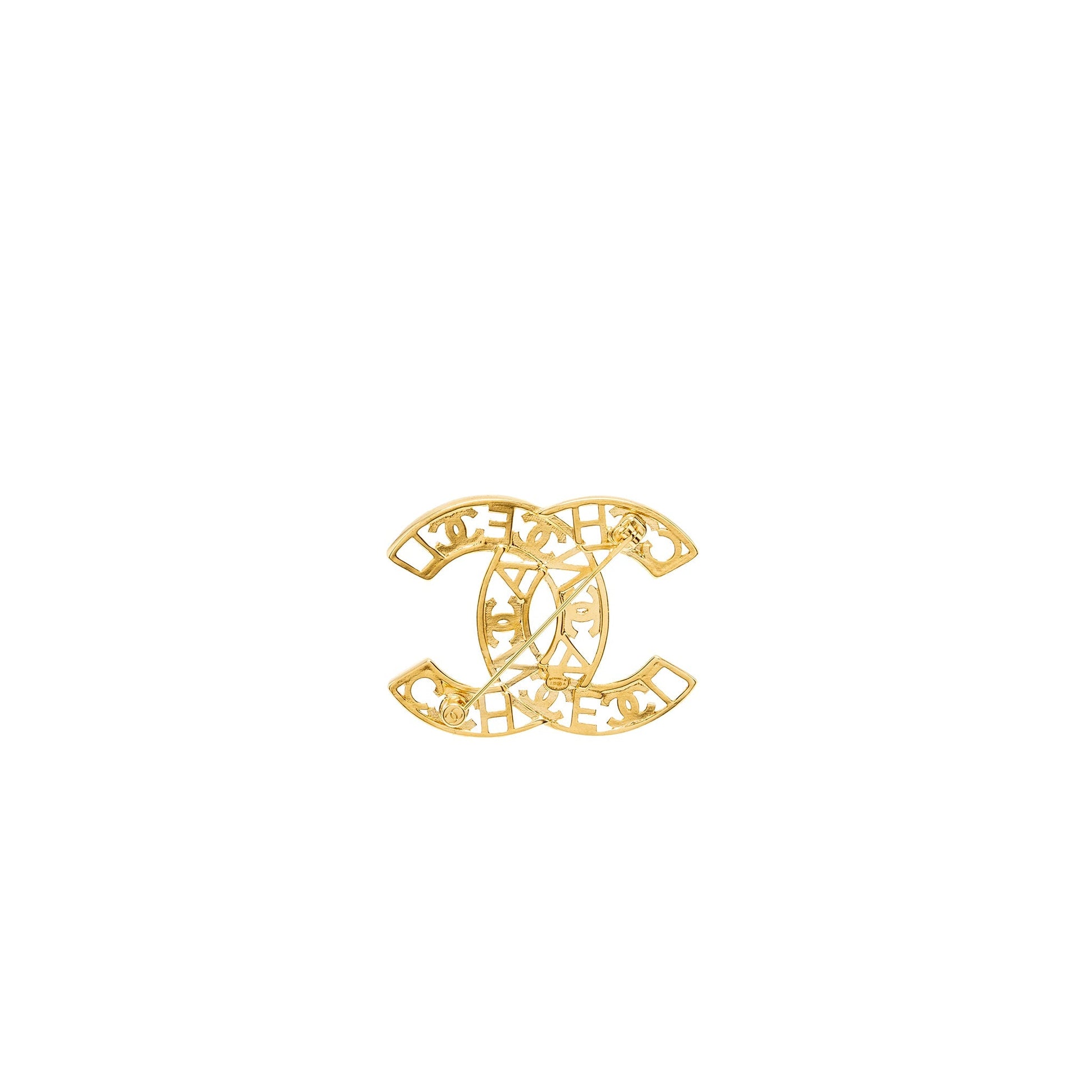 Chanel Letter & CC Logo Crystal Brooch Handbag