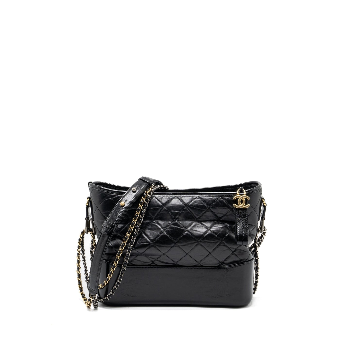 Chanel Gabrielle Hobo Aged Calfskin Hardware Multicolour Black Shoulder Bag Hardware 3