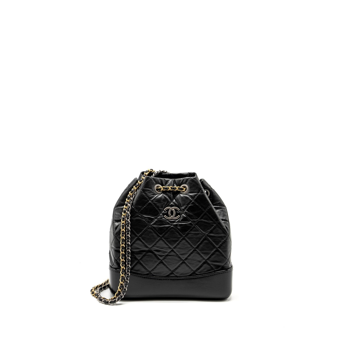 Chanel Gabrielle Backpack Calfskin Hardware microchip Multicolour Black Small Hardware Microchip