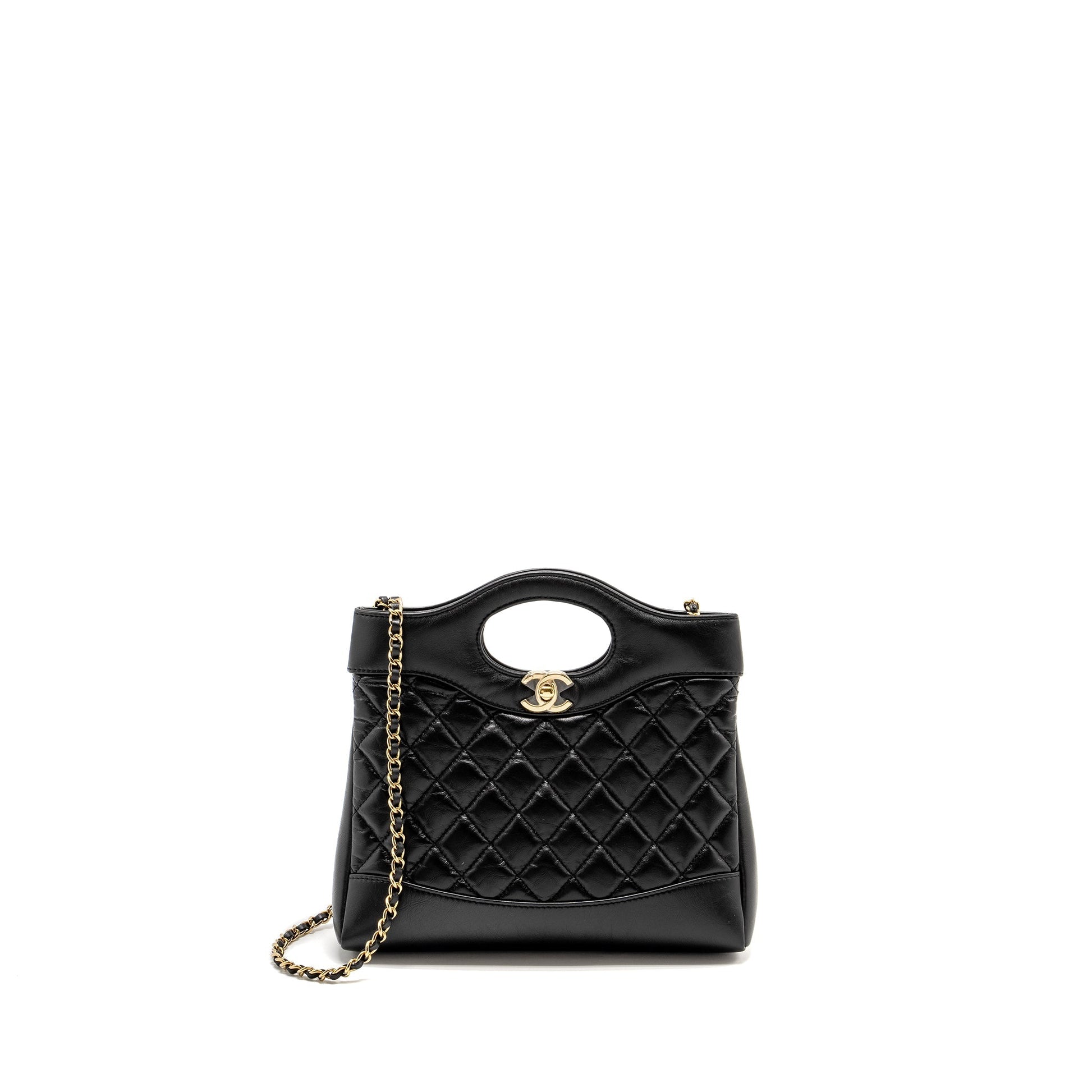 Chanel 31 Calfskin LGHW microchip Black Mini Bag Black Lghwmicrochip
