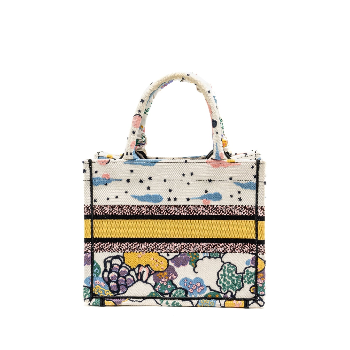 Dior Book Tote Multicolor Handbag Canvas Small Tote Bag