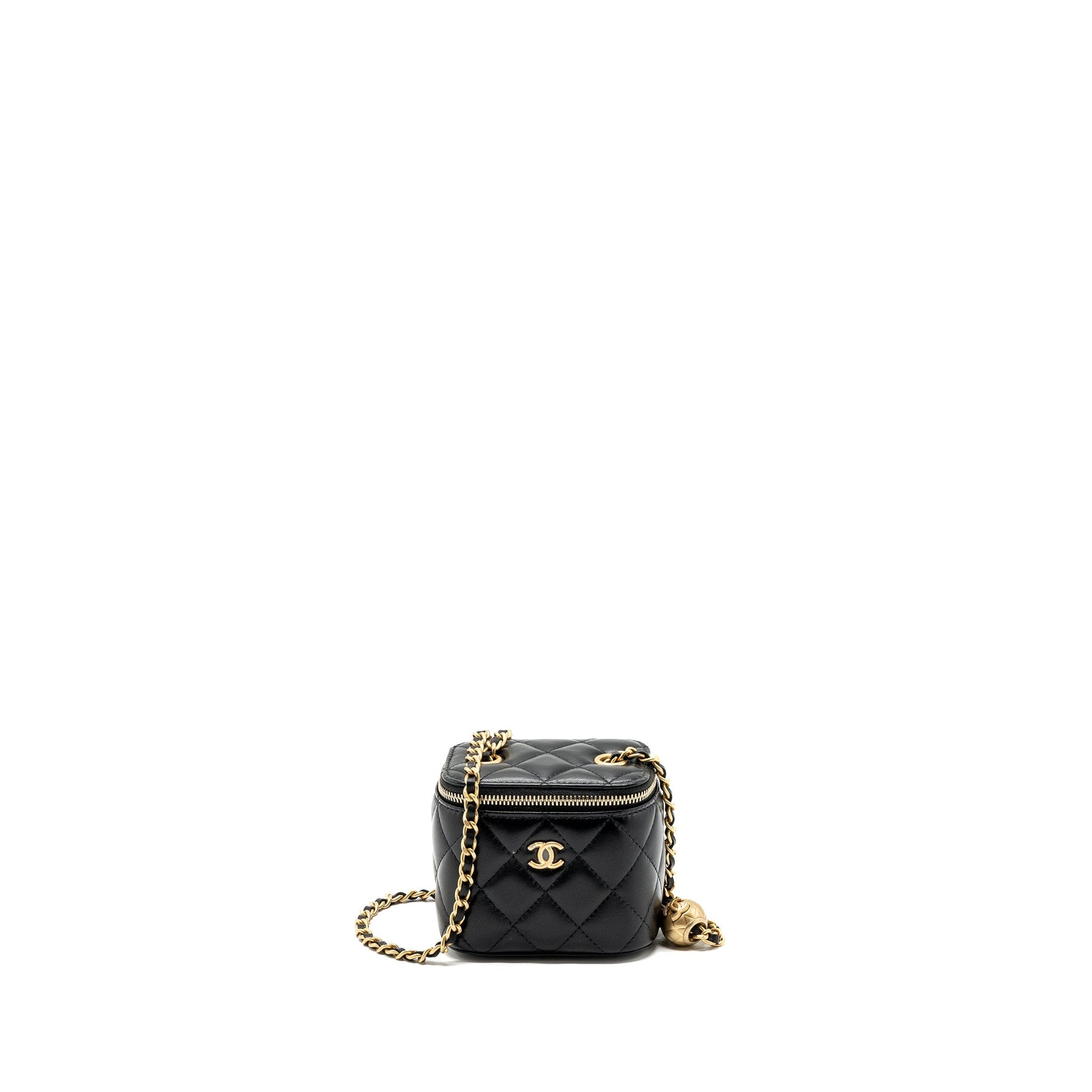Chanel pearl crush vanity lambskin GHW Black Mini Bag 5