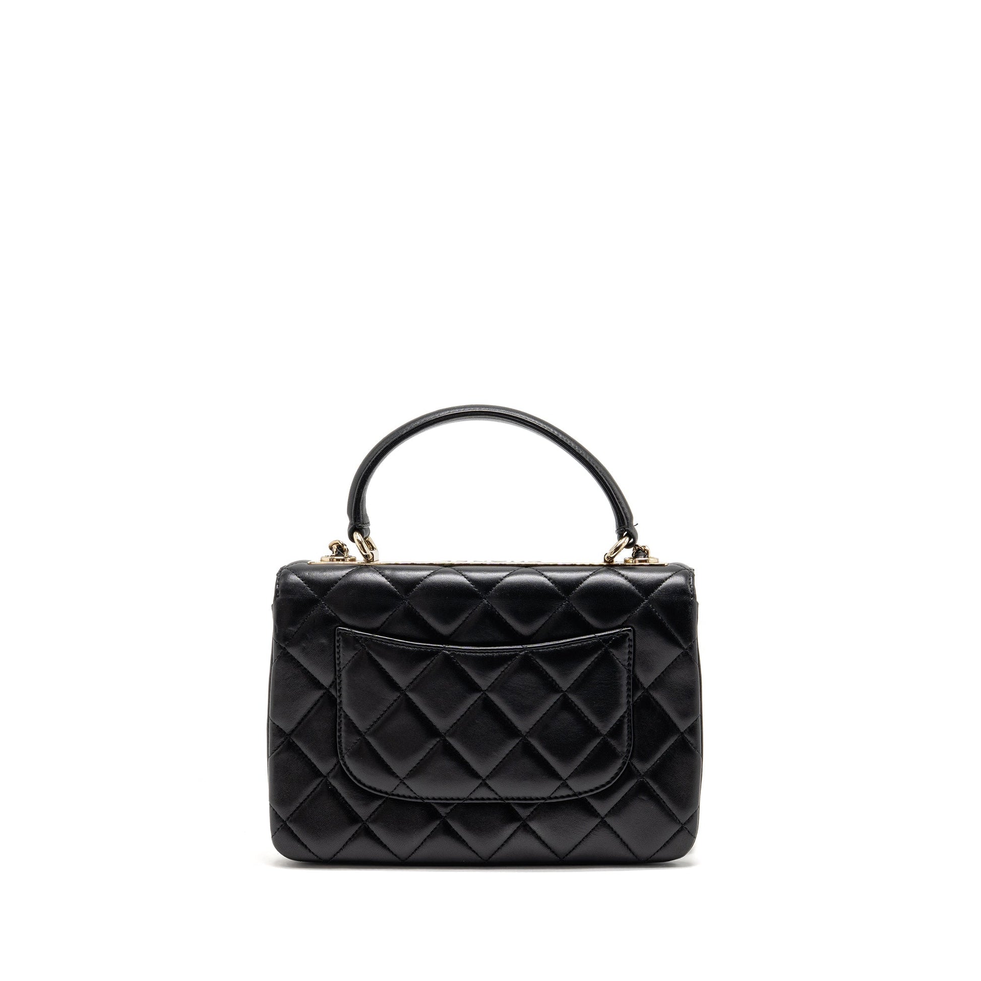 Chanel Top Handle Trendy CC Flap Lambskin Black Shoulder Bag