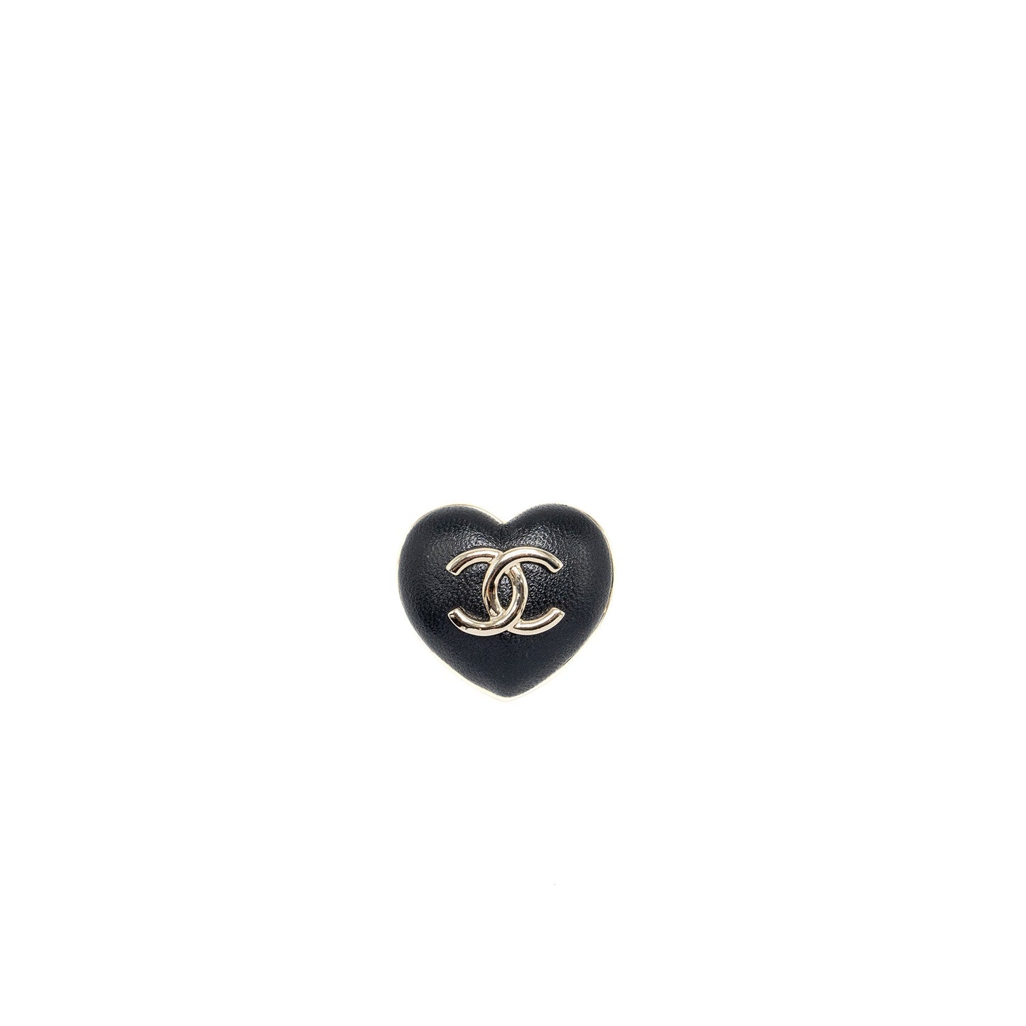 Chanel 22k Heart Shape cc Logo Brooch Handbag