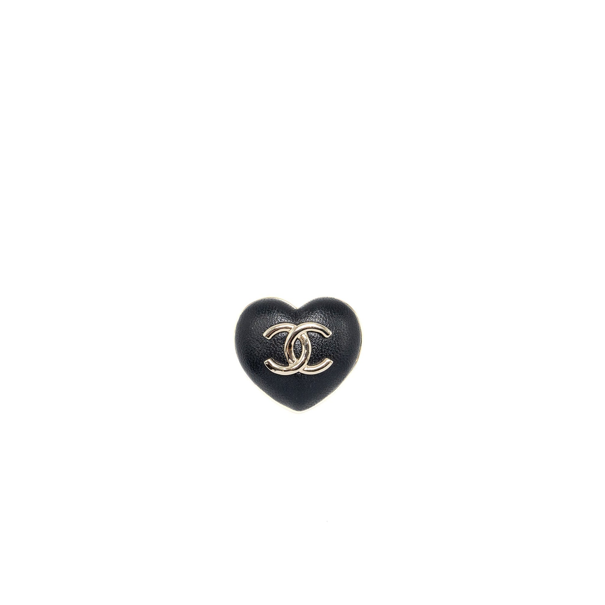 Chanel 22k Heart Shape cc Logo Brooch Handbag