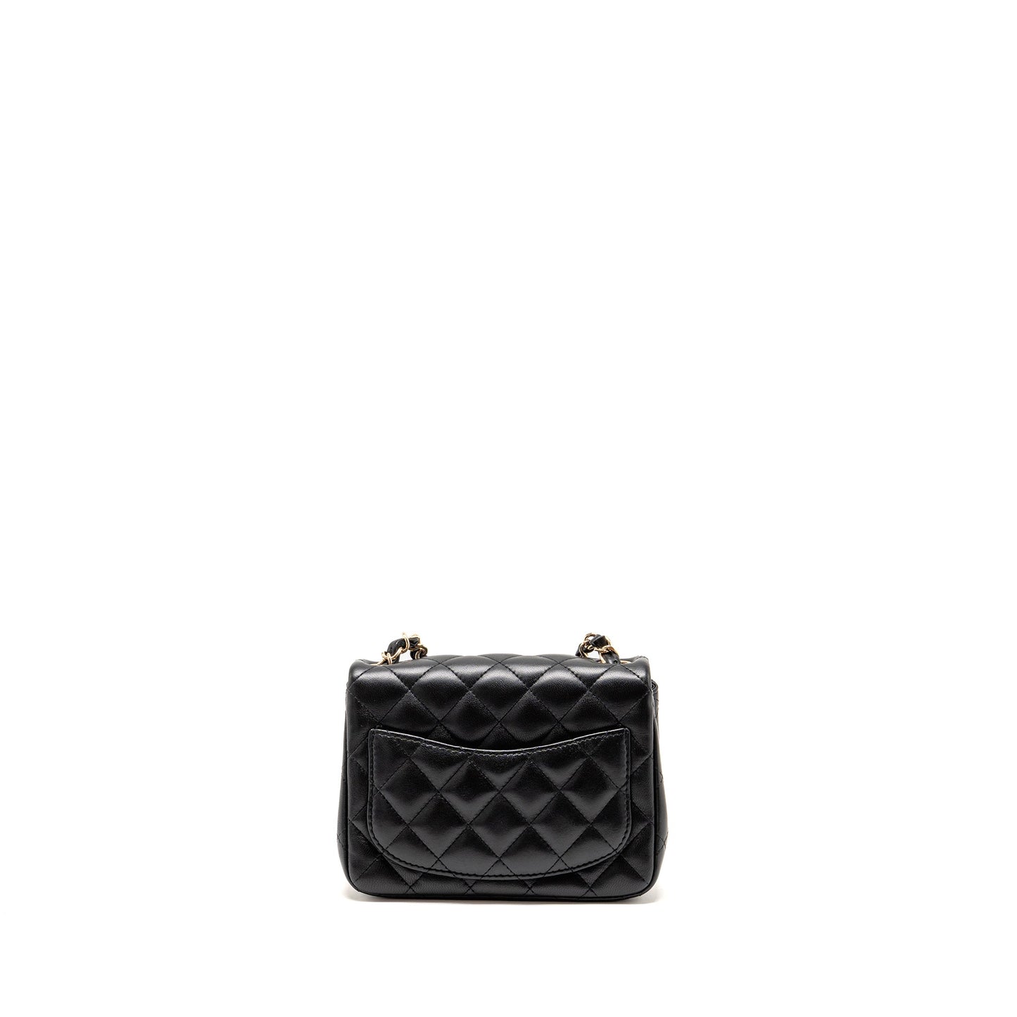 Chanel Square Flap Lambskin LGHW Black Shoulder Bag Lghw 3