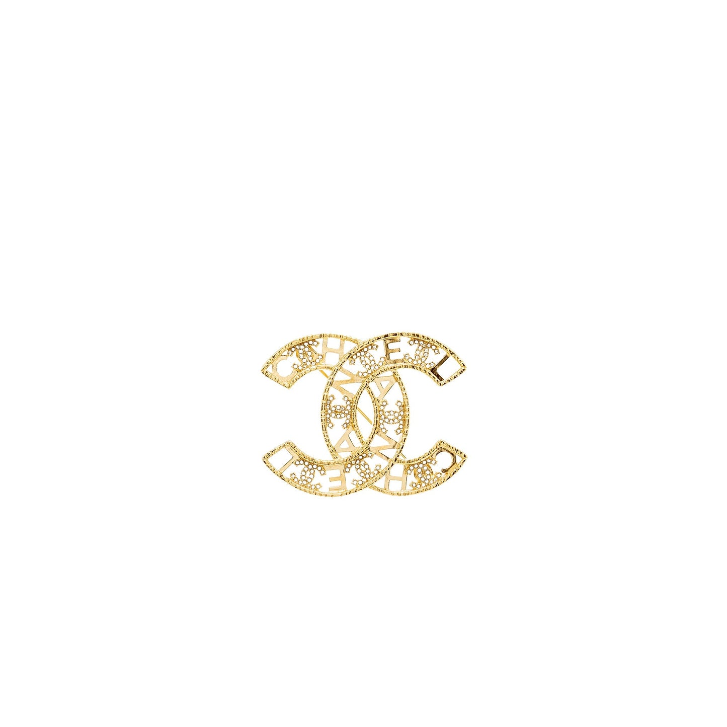 Chanel Letter & CC Logo Crystal Brooch Handbag