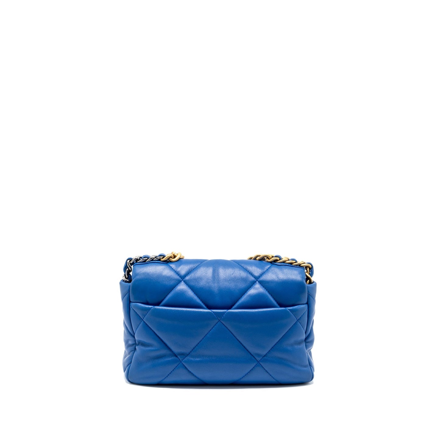 Chanel 19 Lambskin Hardware Microchip Multicolour Blue Small Handbag