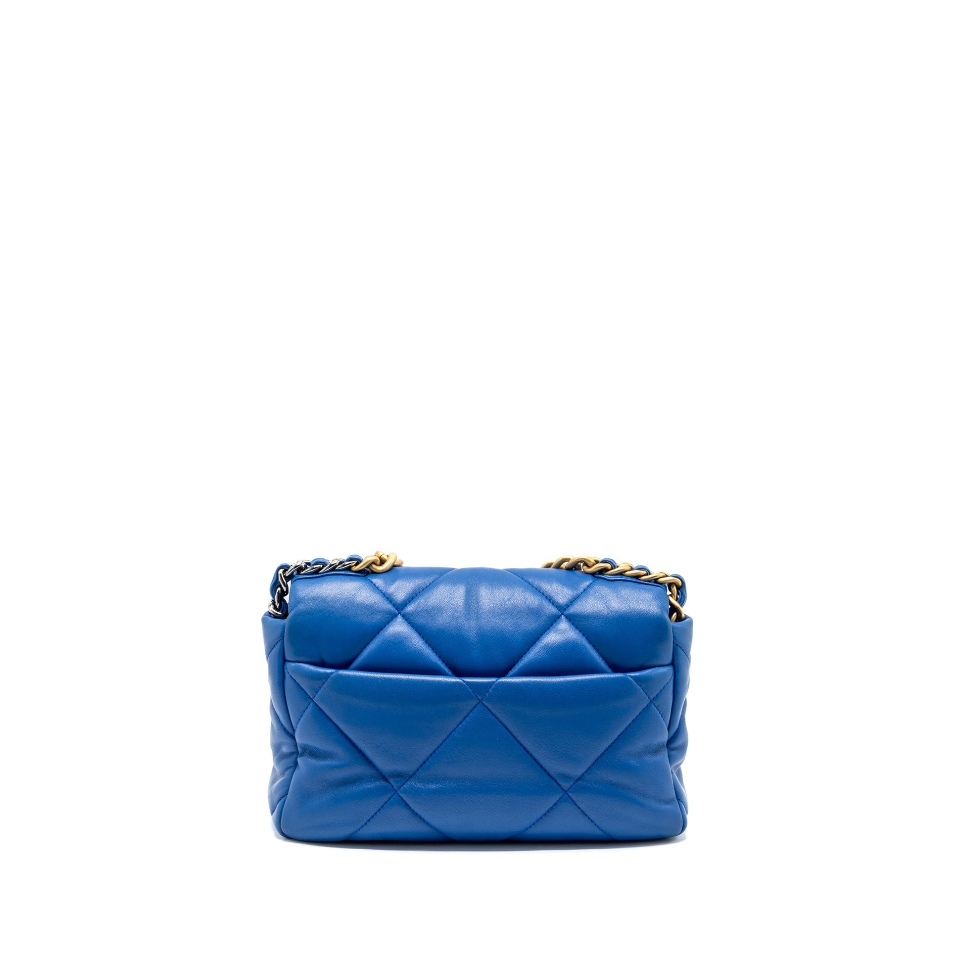 Chanel 19 Lambskin Hardware Microchip Multicolour Blue Small Handbag