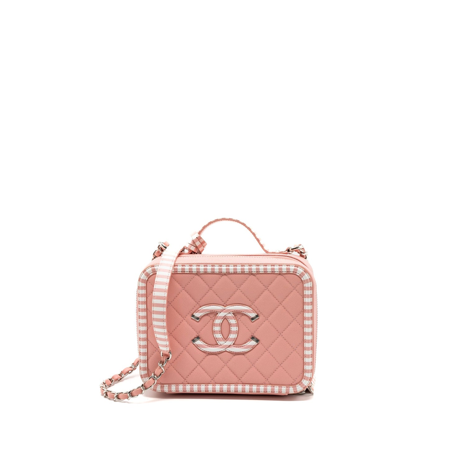 Chanel Filigree Vanity Caviar SHW Multicolour Pink Handbag Multicolour Shw