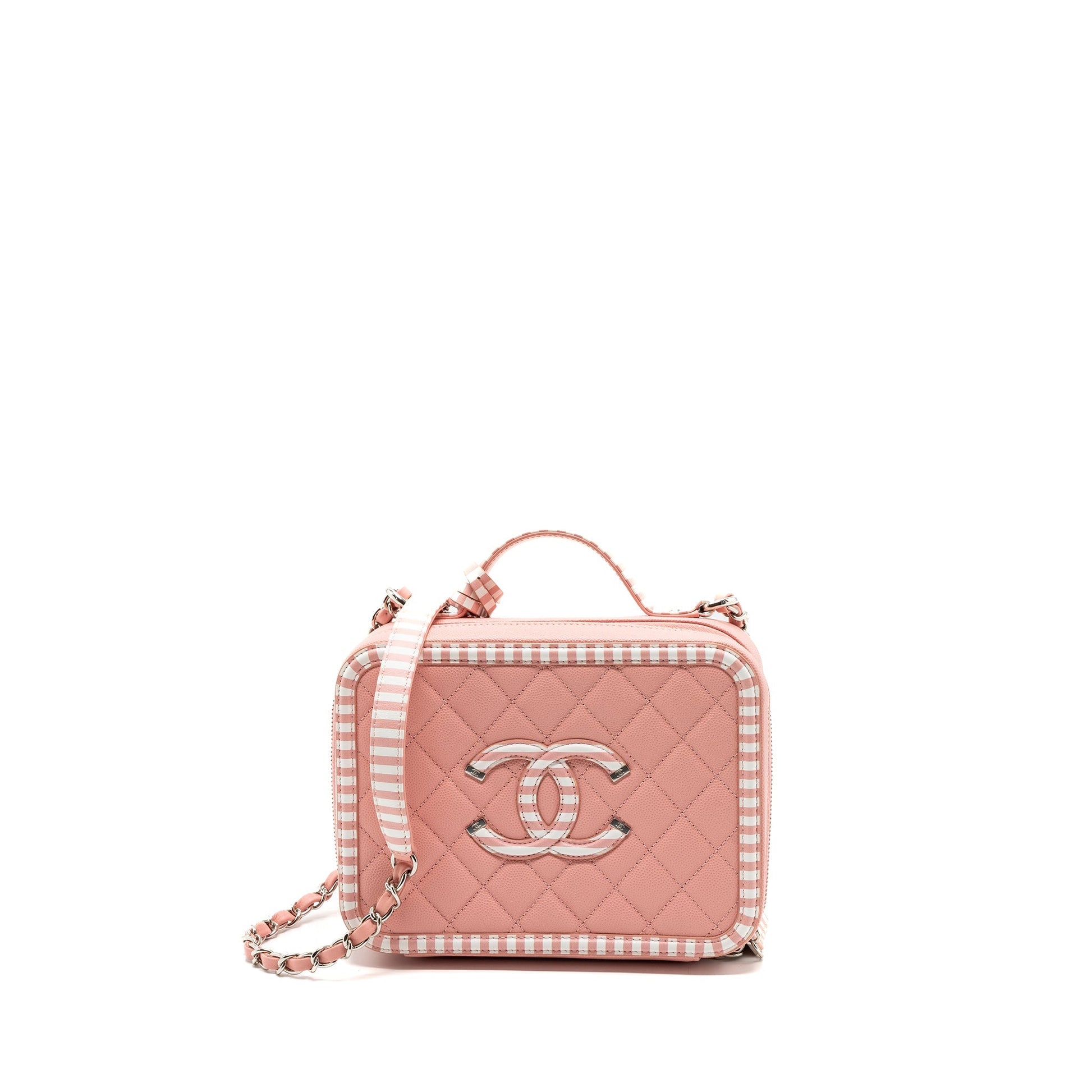 Chanel Filigree Vanity Caviar SHW Multicolour Pink Handbag Multicolour Shw