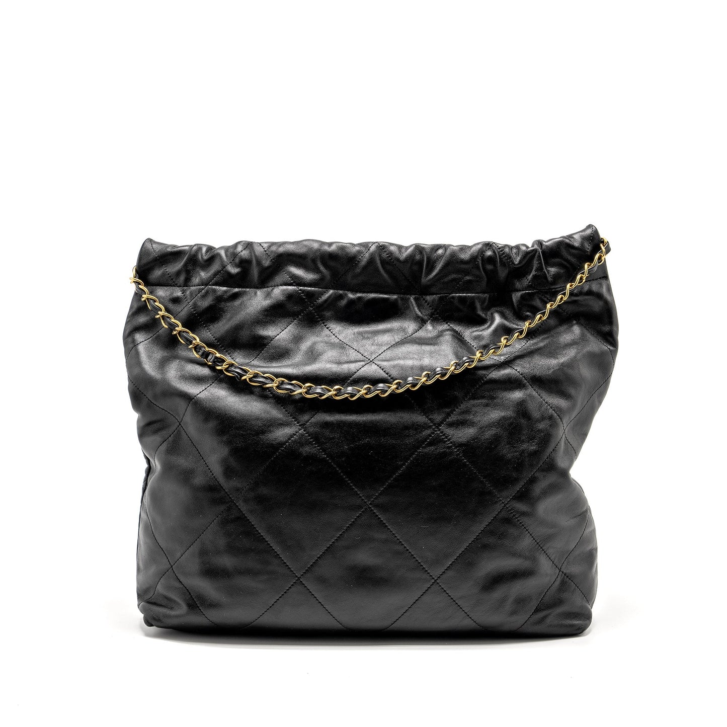 Chanel 22 Shiny Calfskin GHW Microchip Black Handbag Microchip 3