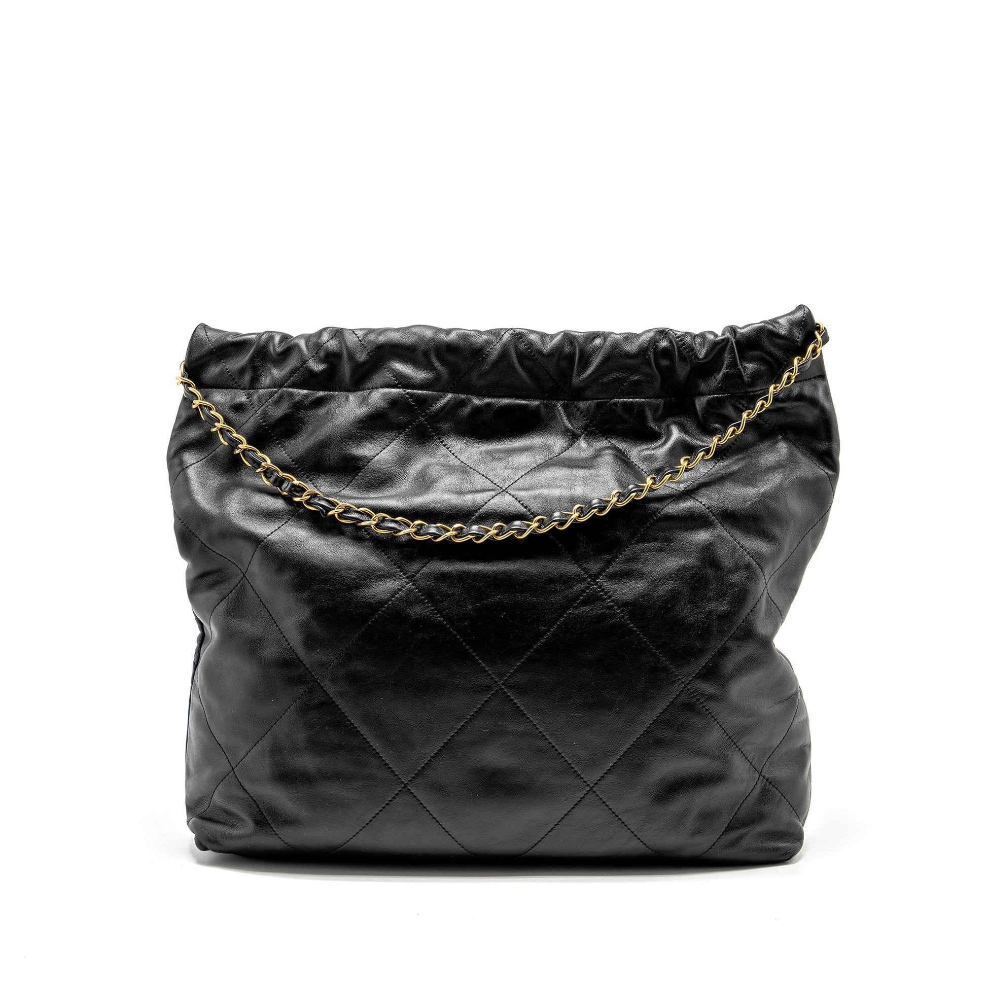 Chanel 22 Shiny Calfskin GHW Microchip Black Handbag Microchip 3