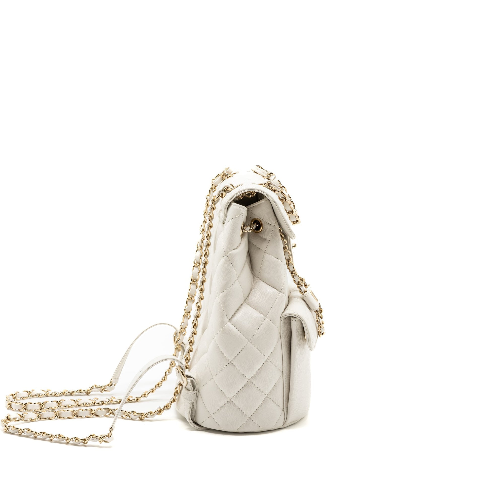 Chanel 22s backpack Grained calfskin LGHW Microchip White
