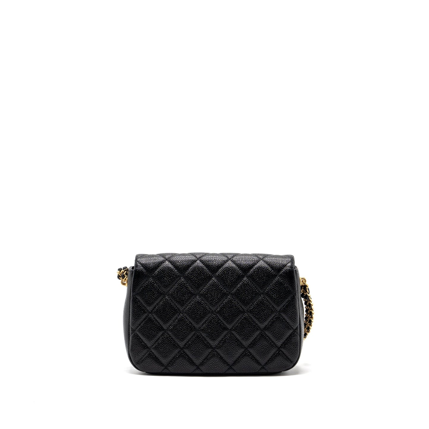 Chanel 21A Soul Flap grained calfskin GHW Black Shoulder Bag