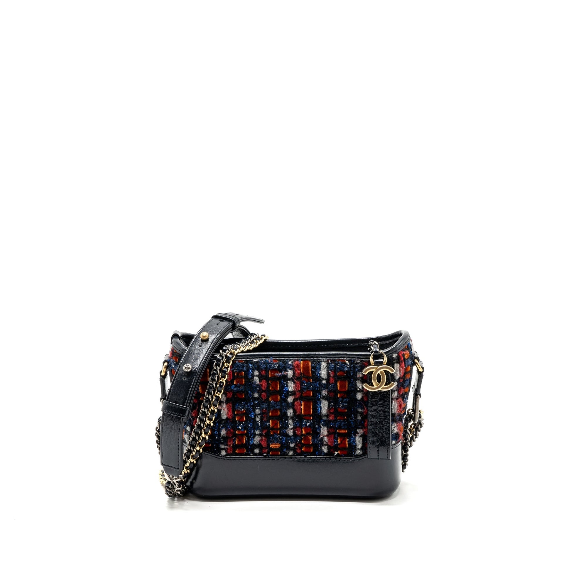 Chanel Gabrielle Hobo Tweed Calfskin Hardware Multicolour Small Shoulder Bag
