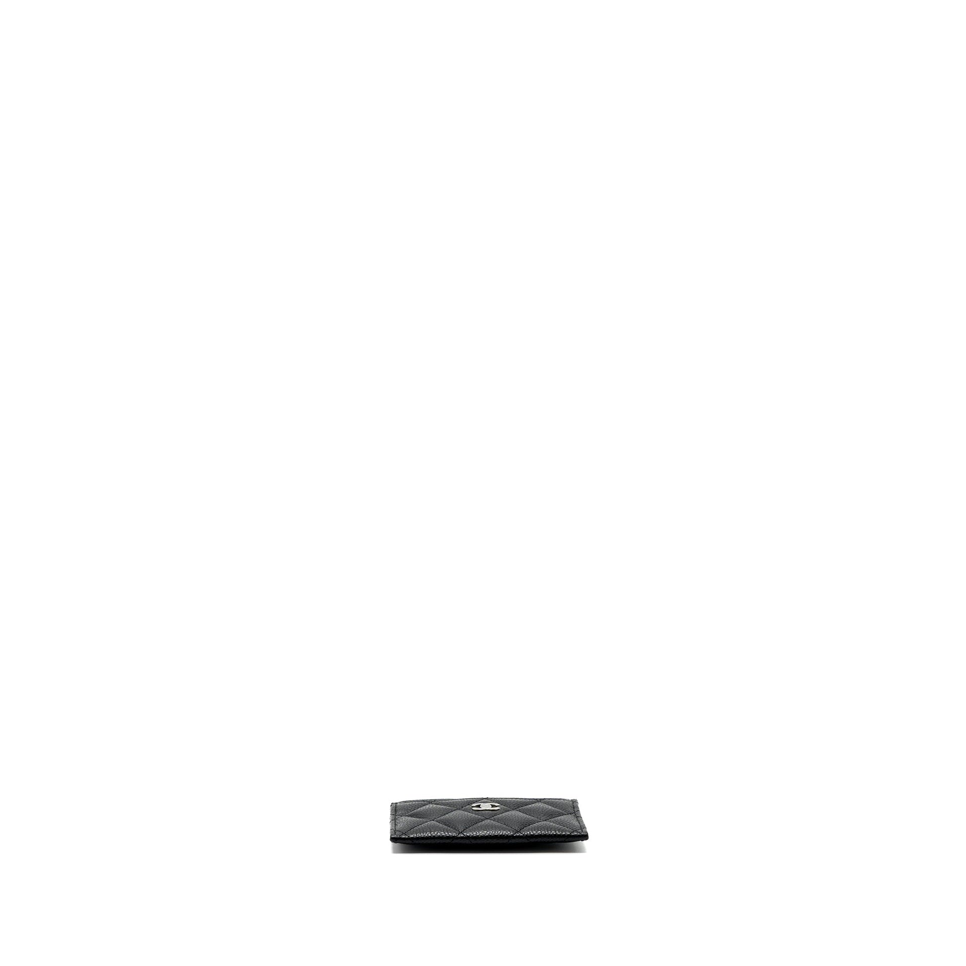Chanel classic card holder caviar SHW Black Wallet Case Shw 2