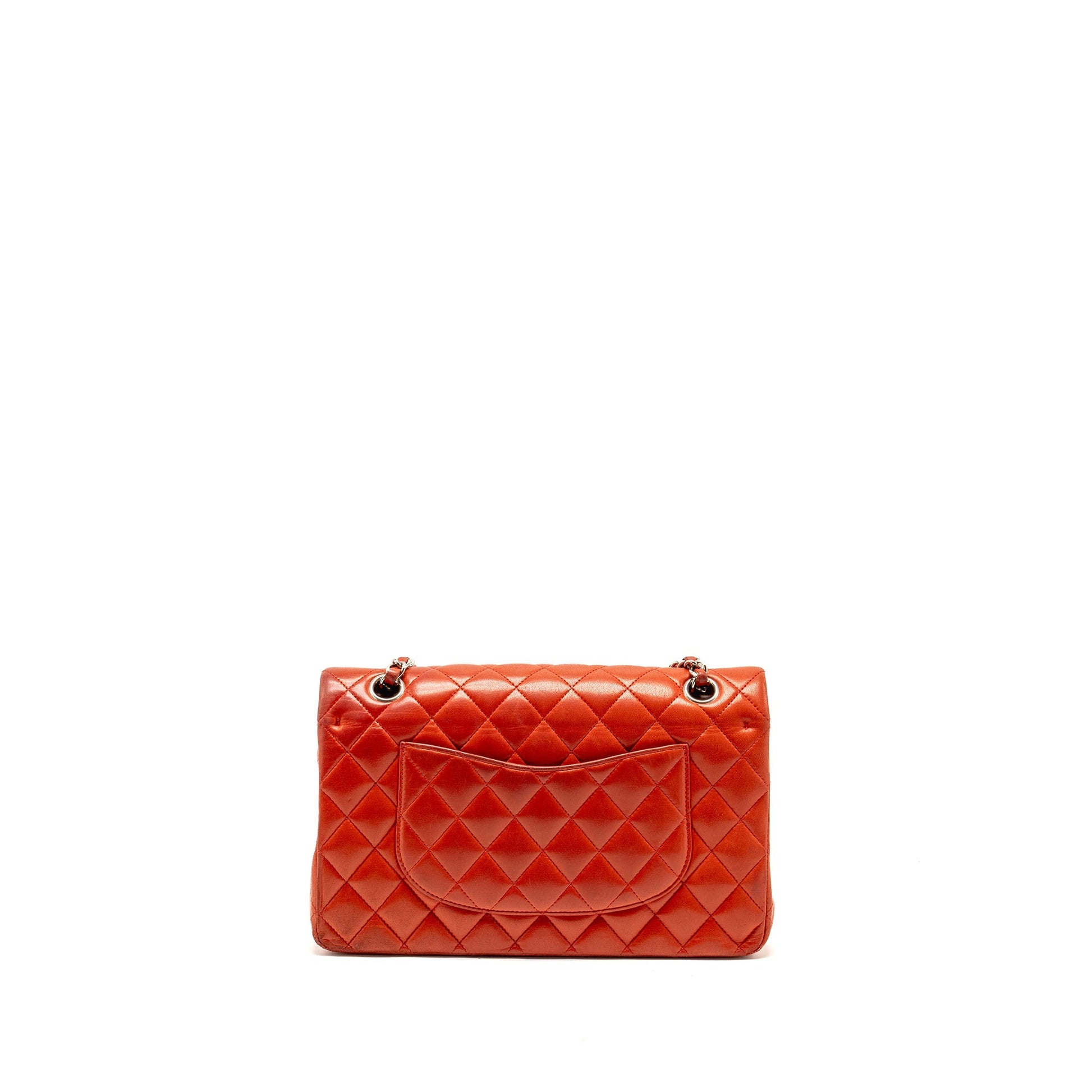 Chanel Classic double flap lambskin SHW Red Shoulder Bag