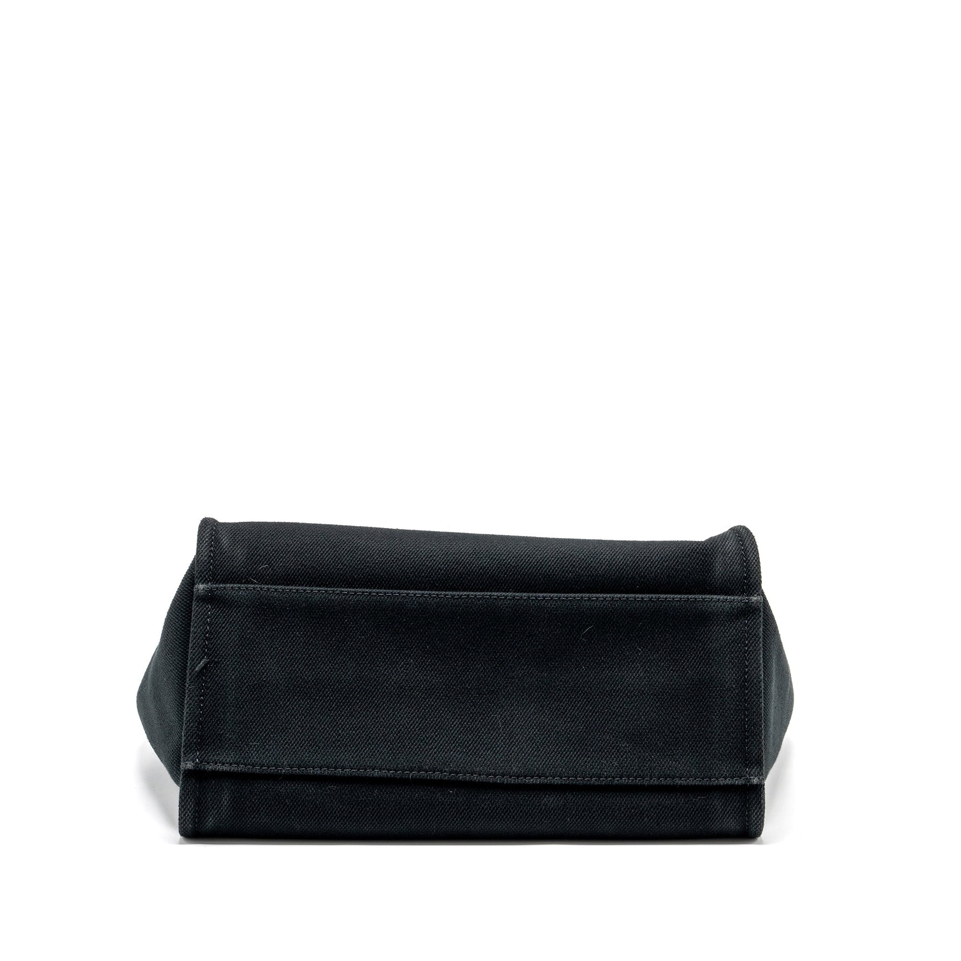 Chanel Deauville -Studded SHW Black Canvas Leather Tote Bag