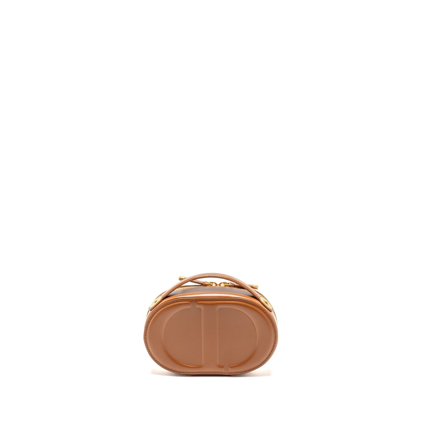 Dior Signature Pouch With Calfskin Golden Saddle Handbag Chain Travel Bag