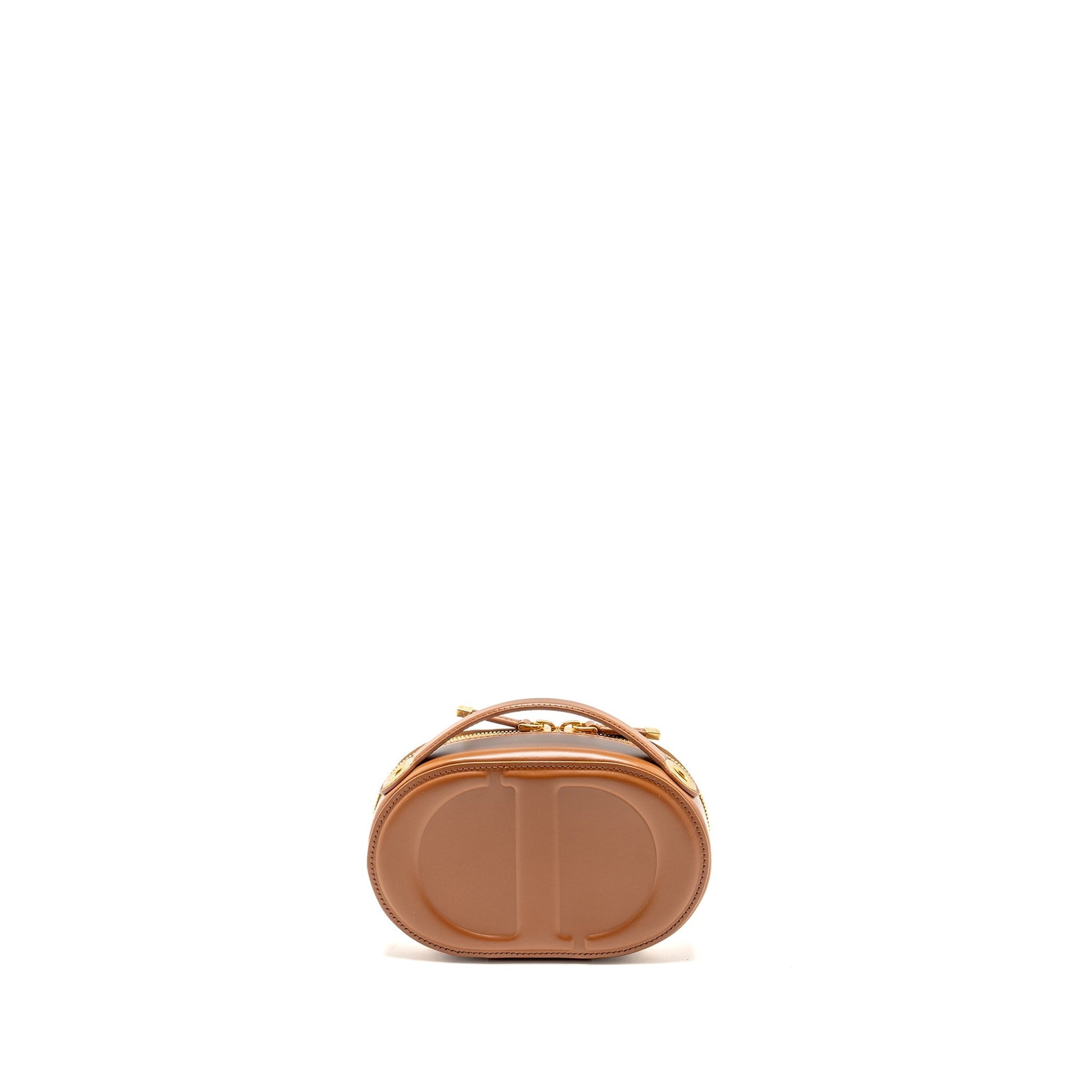 Dior Signature Pouch With Calfskin Golden Saddle Handbag Chain Travel Bag