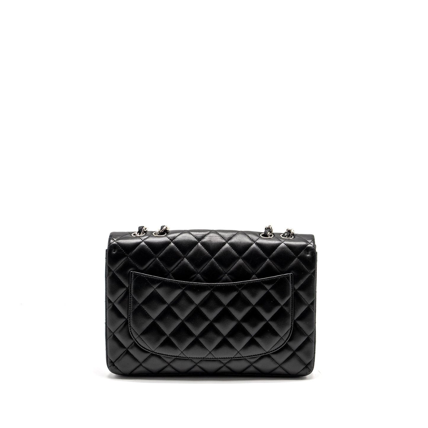 Chanel Jumbo Classic single Flap Lambskin SHW Black Shoulder Bag