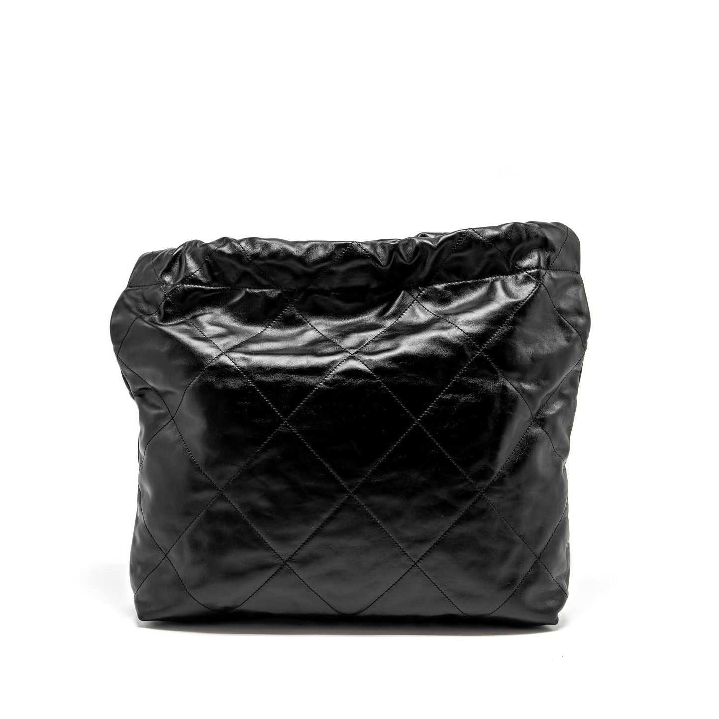 Chanel 22 Shiny Calfskin SHW Microchip Black Handbag Microchip 1