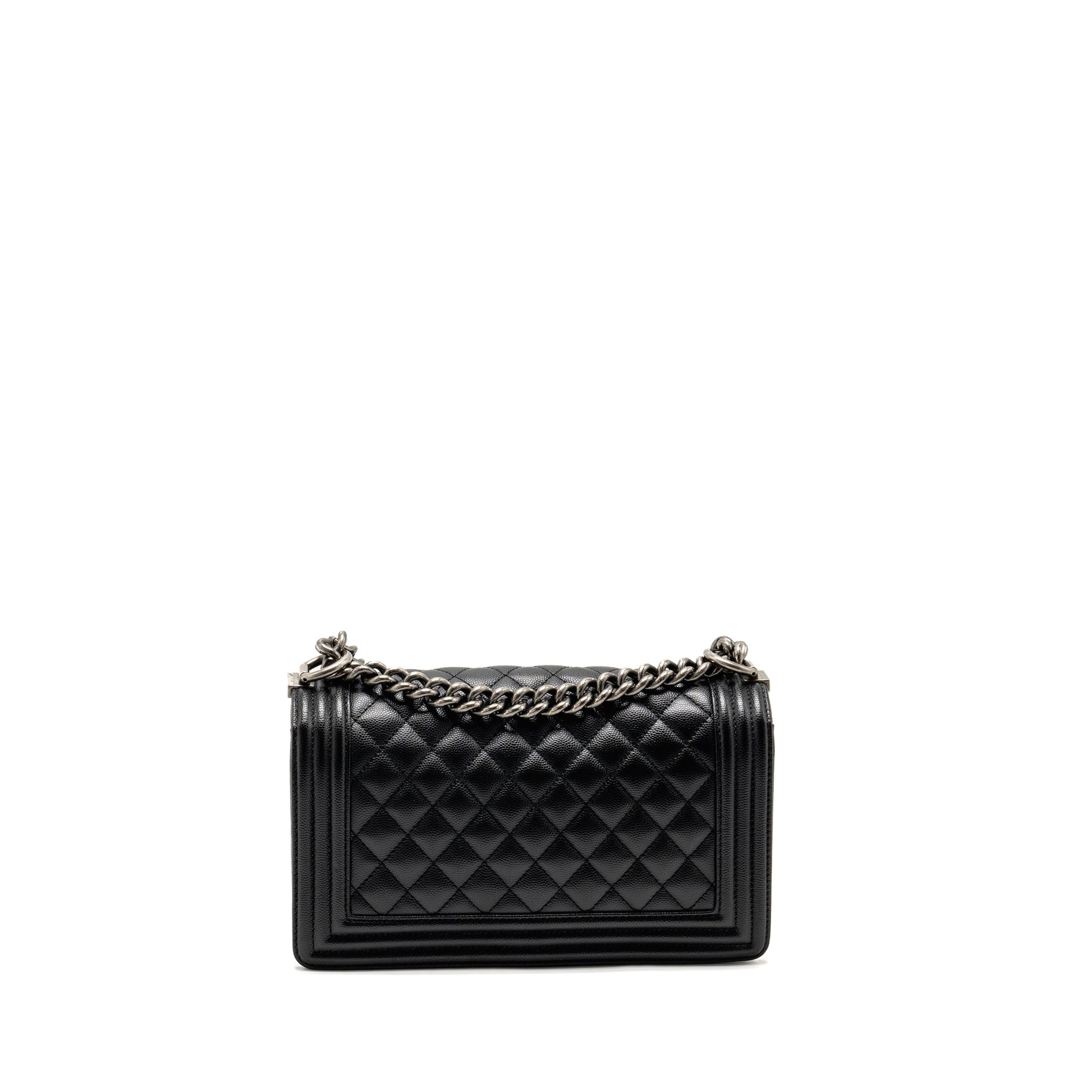 Chanel Boy Caviar SHW Microchip Black Handbag