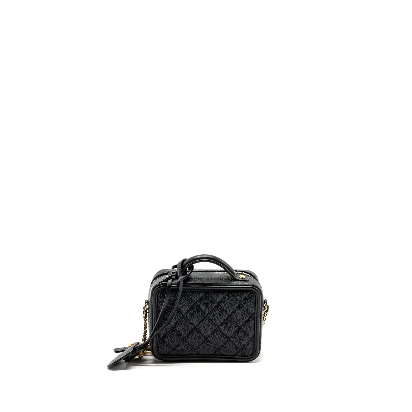 Chanel filigree vanity Caviar GHW Black Mini Bag