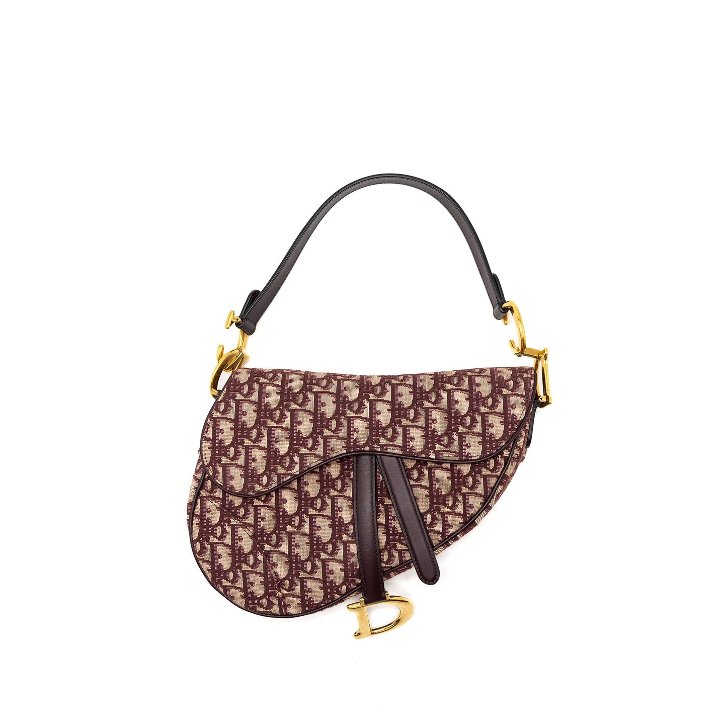 Dior Saddle Purse Oblique Embroidery Handbag Red Travel Bag