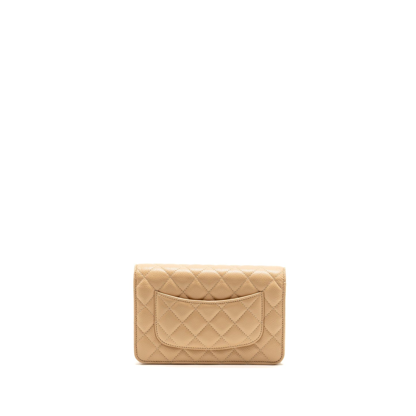 Chanel Classic On Caviar GHW microchip Beige Wallet Case Microchip 2