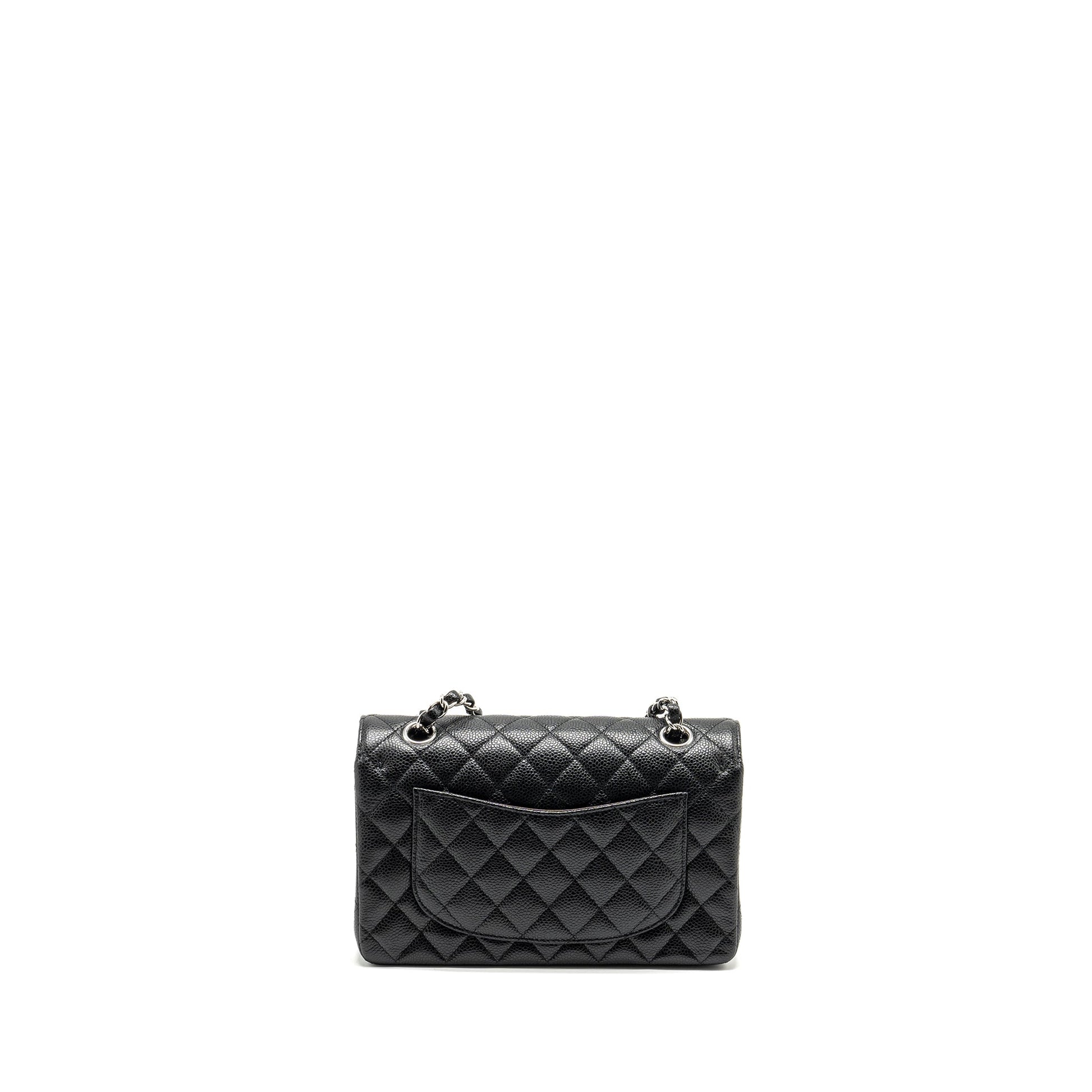 Chanel Classic Double Flap Caviar SHW Microchip Black Small Shoulder Bag Shwmicrochip 2